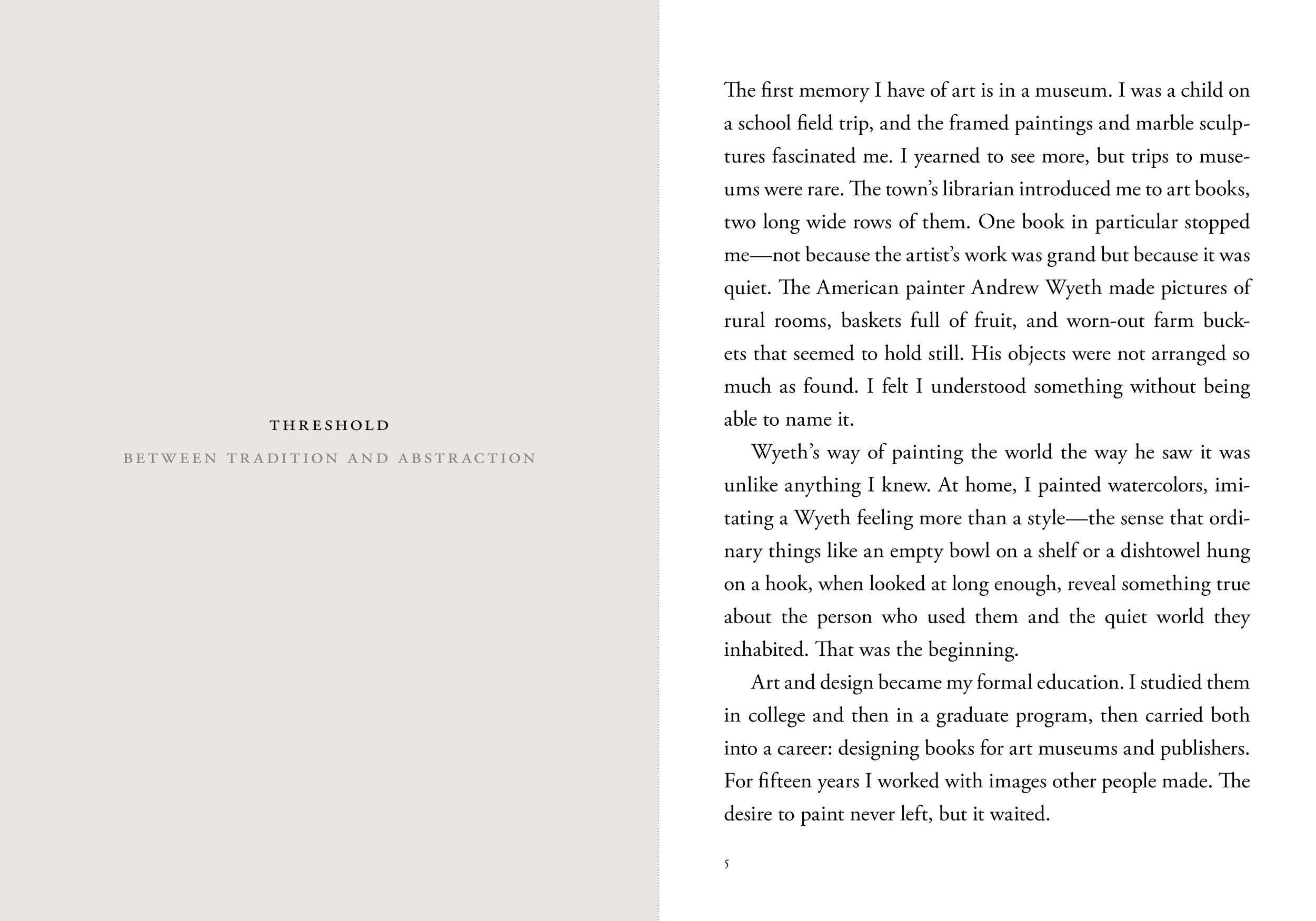 Book pages from "Threshold", Glenn Suokko Books.