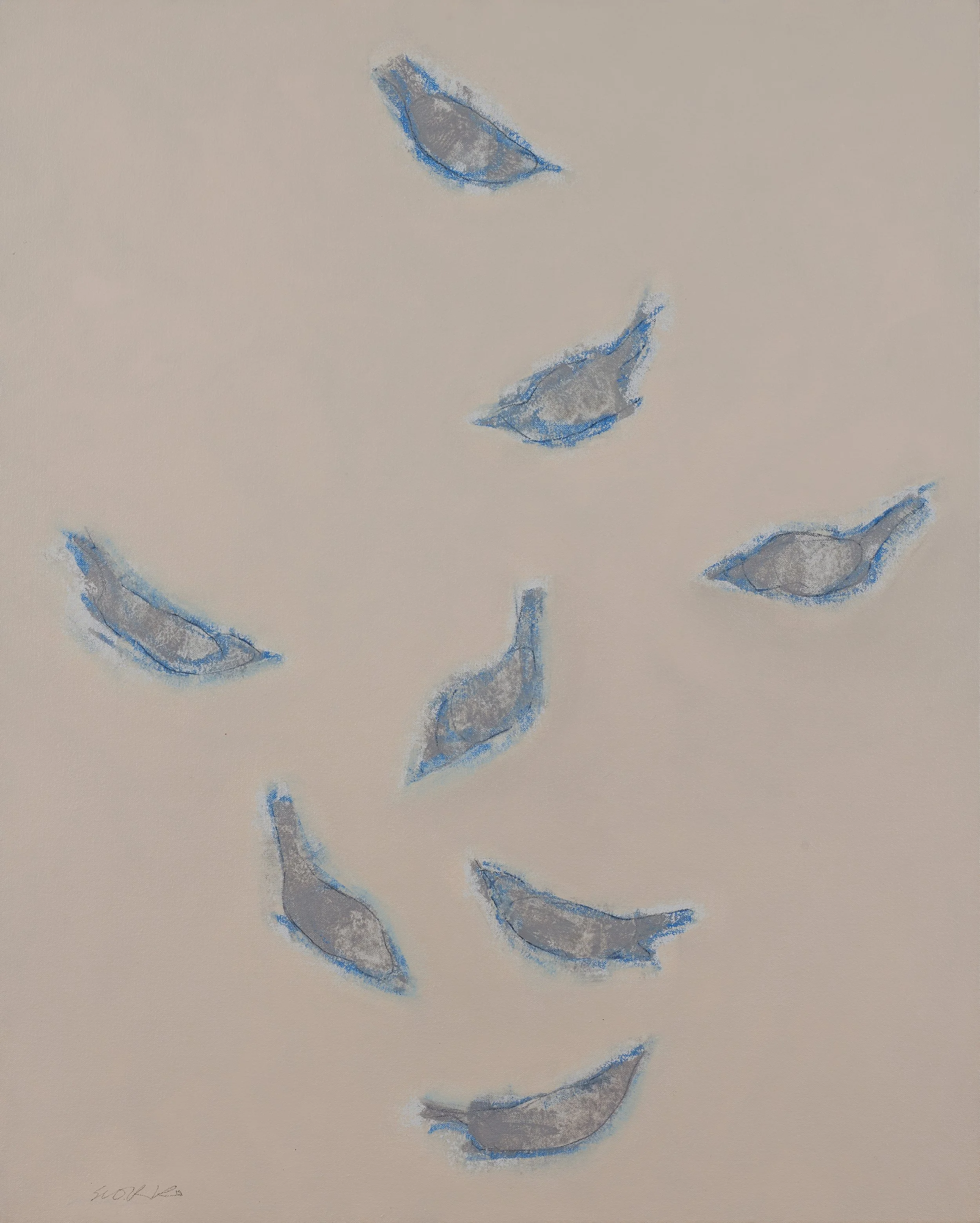 Untitled (Eight Blue Birds), 2025, Private Collection, Massachusetts
