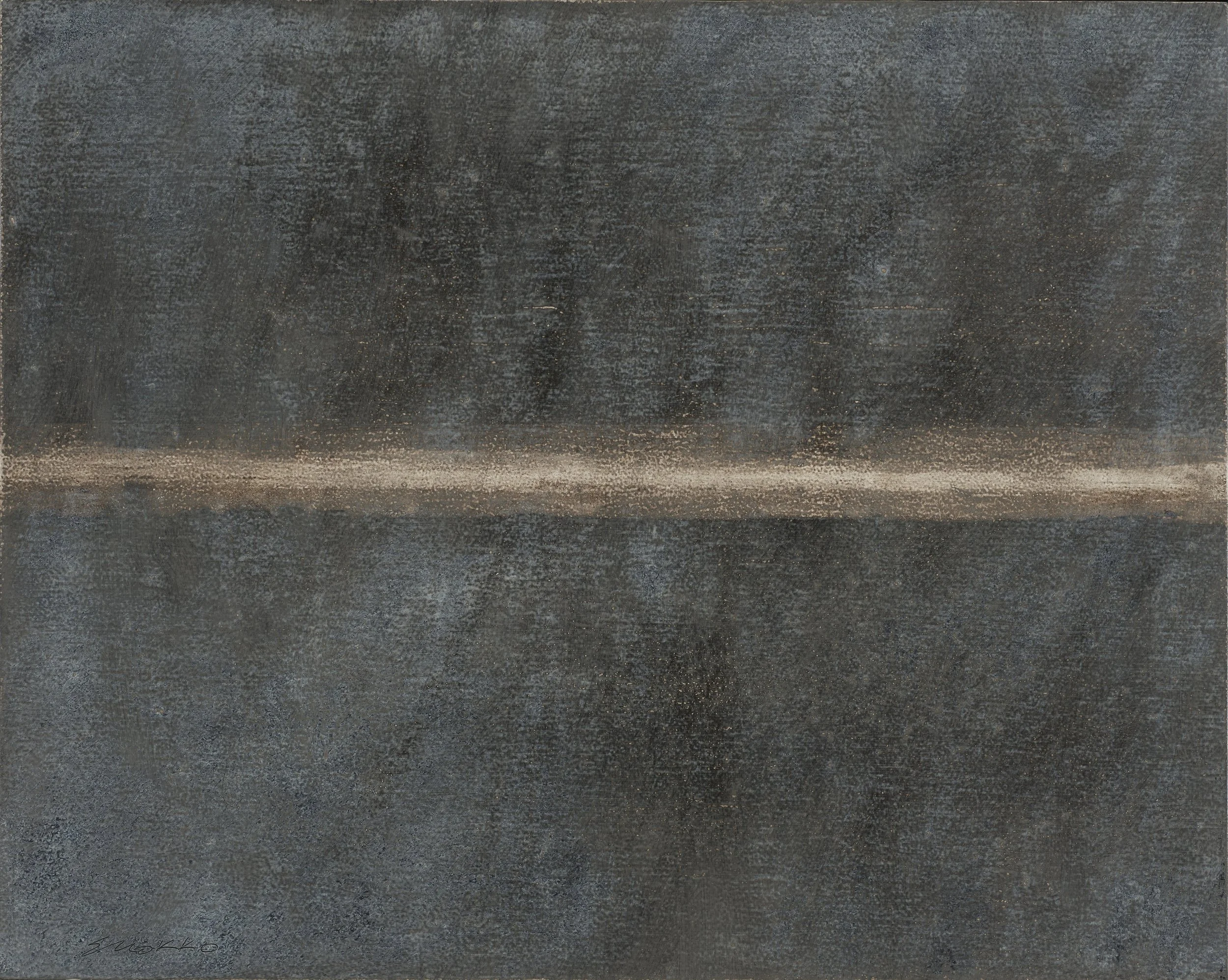 Minimalist landscape in grays, Glenn Suokko.