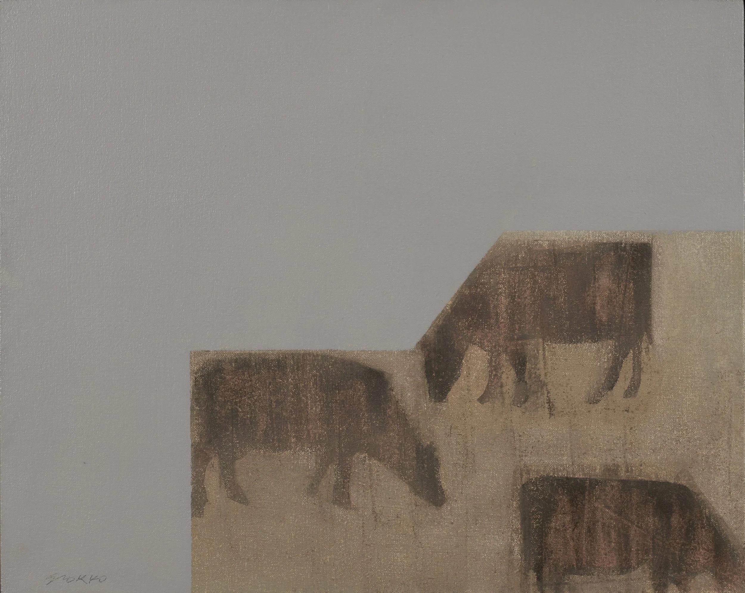 Untitled (Three Grazing Cows), 2026, Private Collection, United States