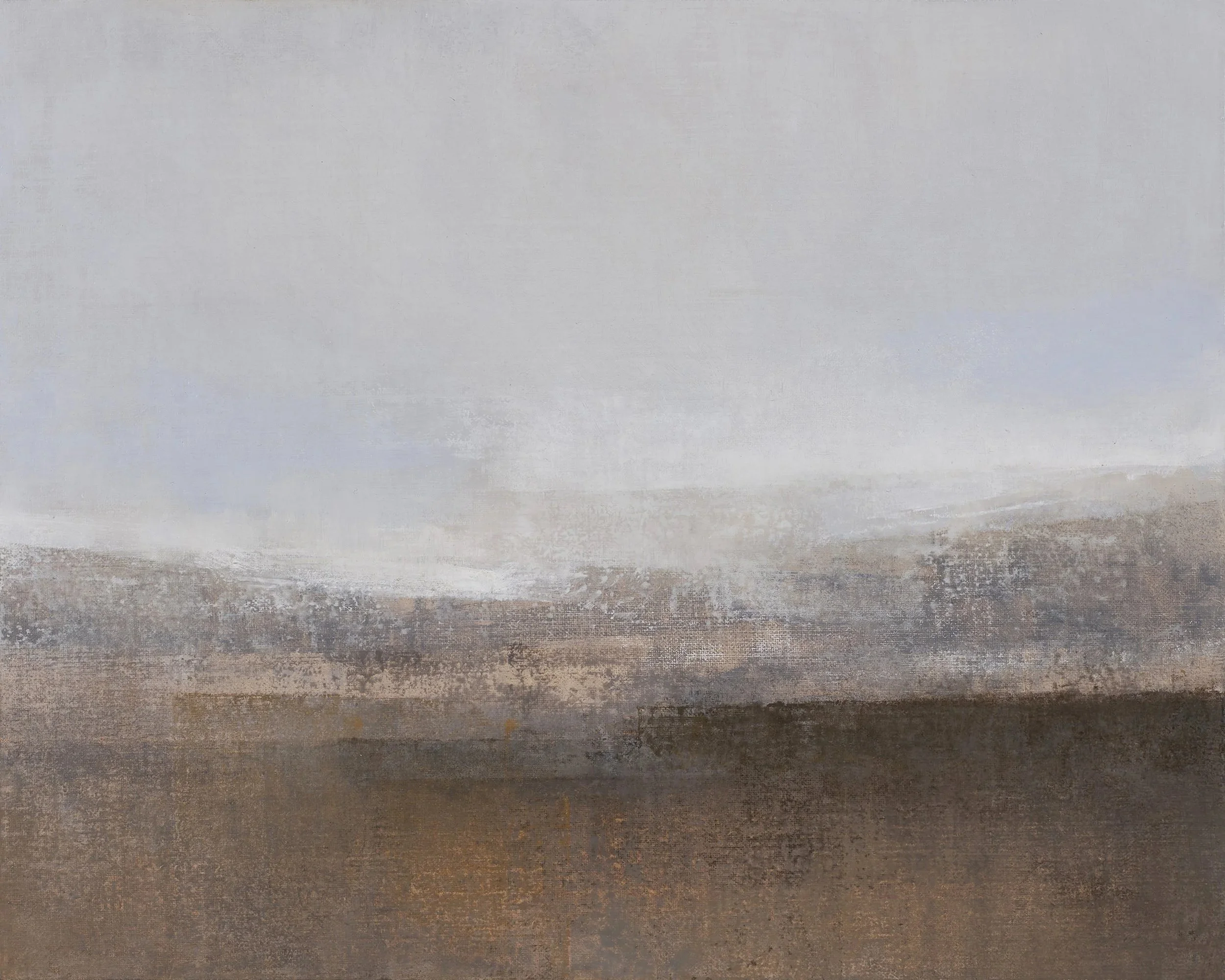 Landscape in neutral colors, oil on linen, Glenn Suokko.