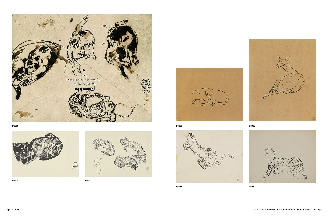 SANYU Catalogue Raisonné, Drawings and Watercolors, pages 136–137, animals.