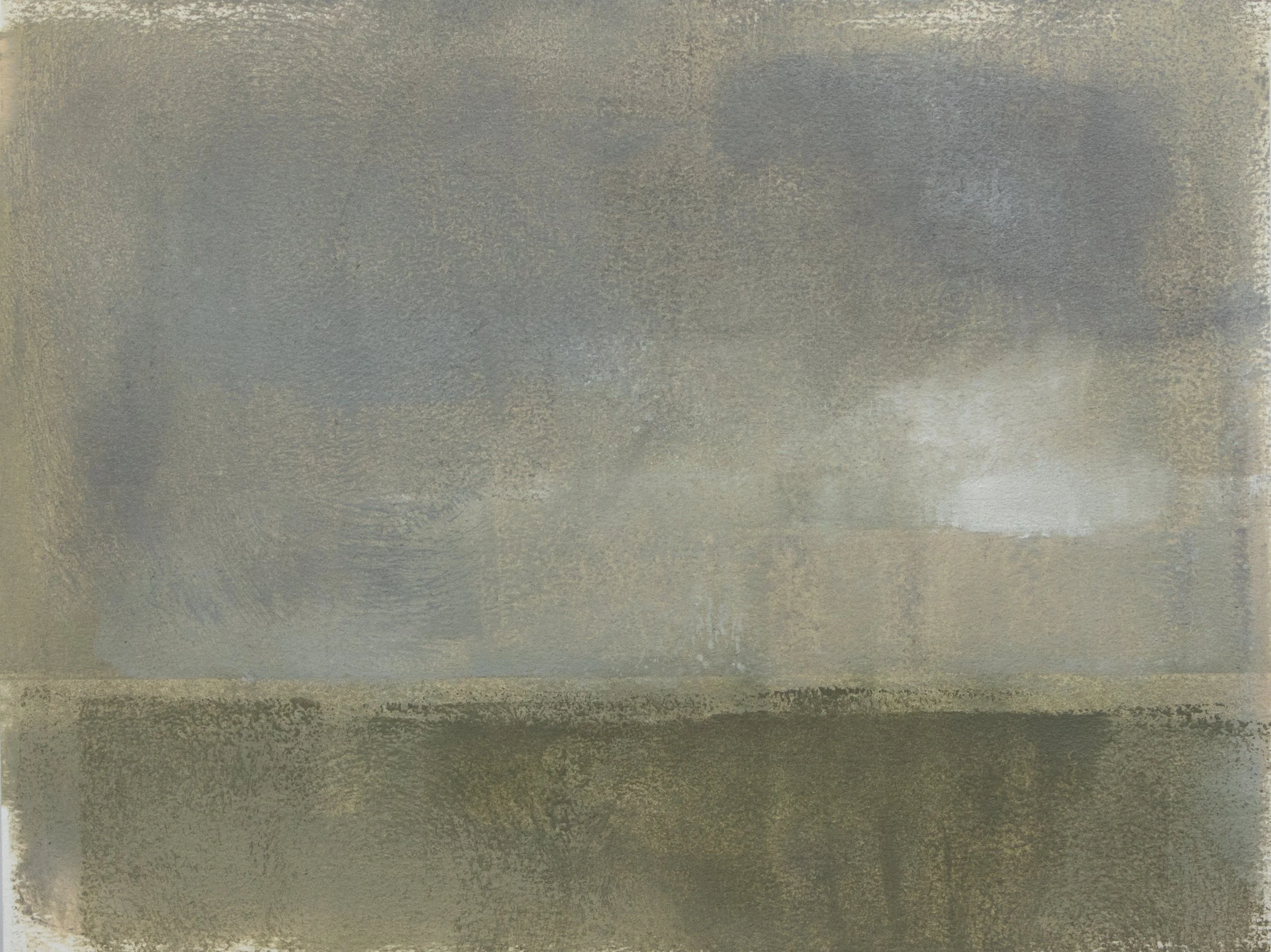 Landscape in oil, from the works on paper series, 2026.