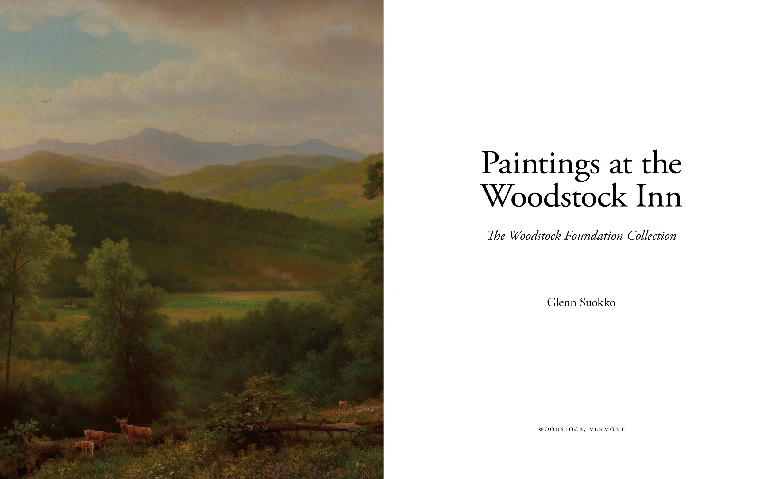 Book title page from Paintings at the Woodstock Inn by Glenn Suokko.