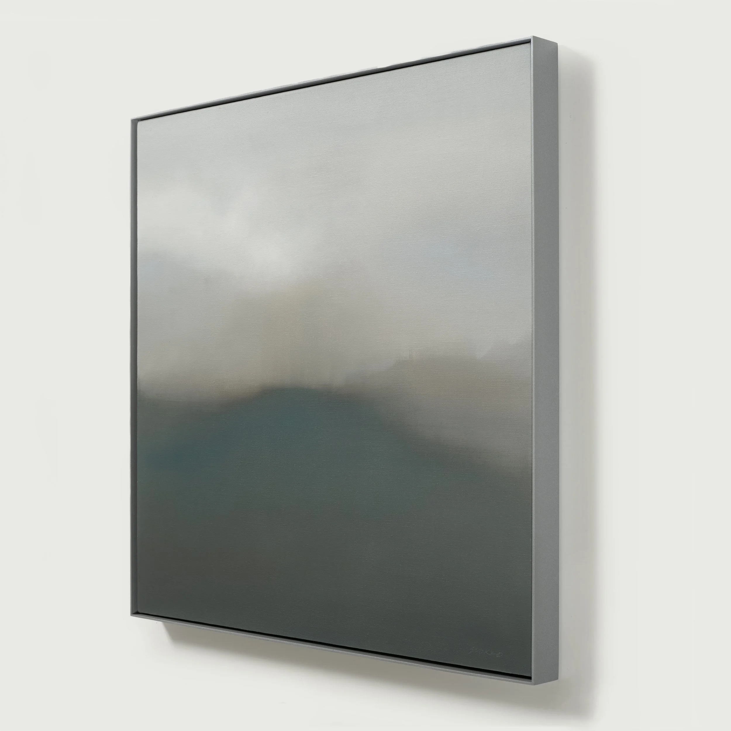 Framed minimalist landscape painting from the Horizons series by Glenn Suokko.