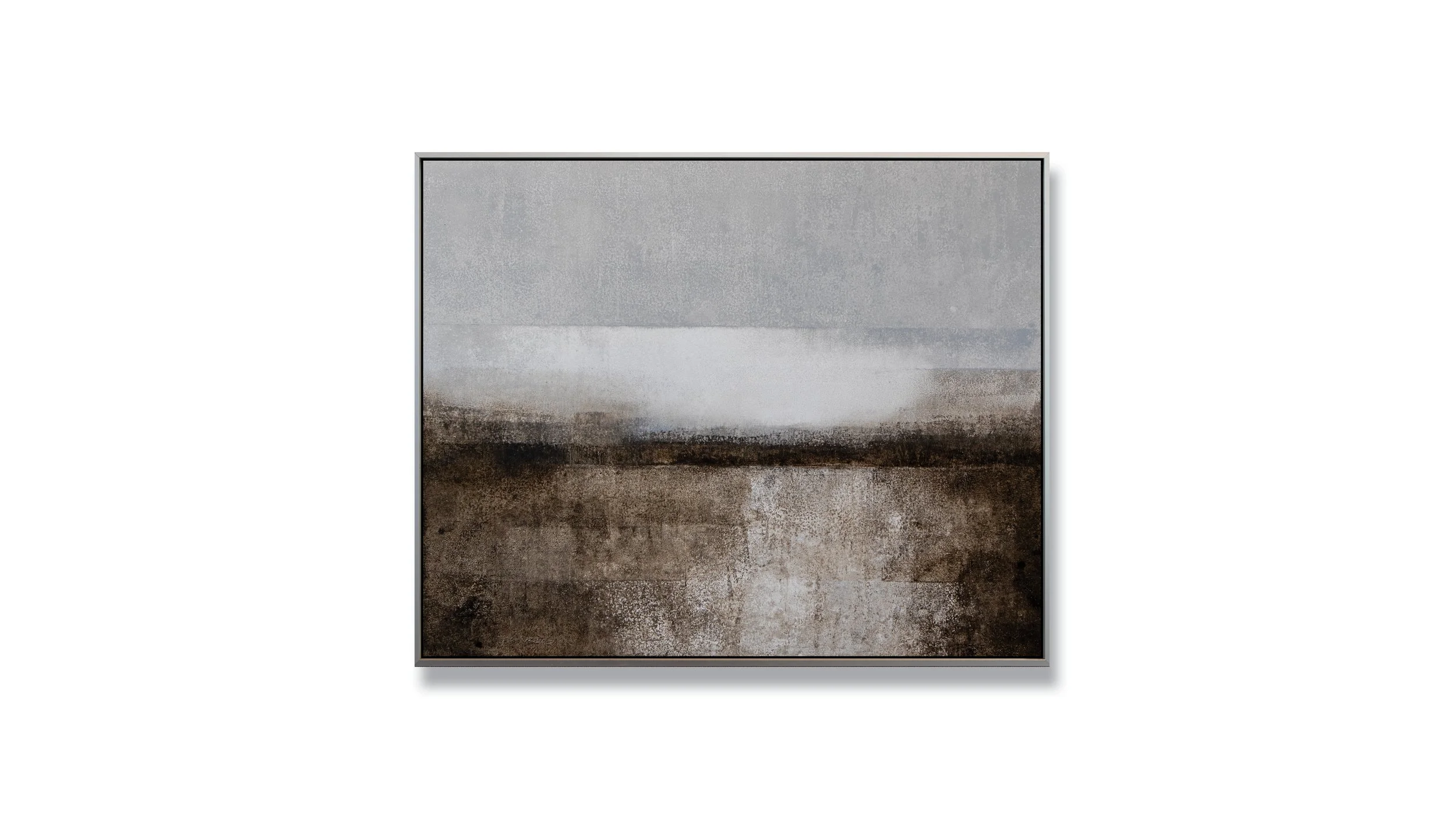 Landscape, oil on linen, framed.