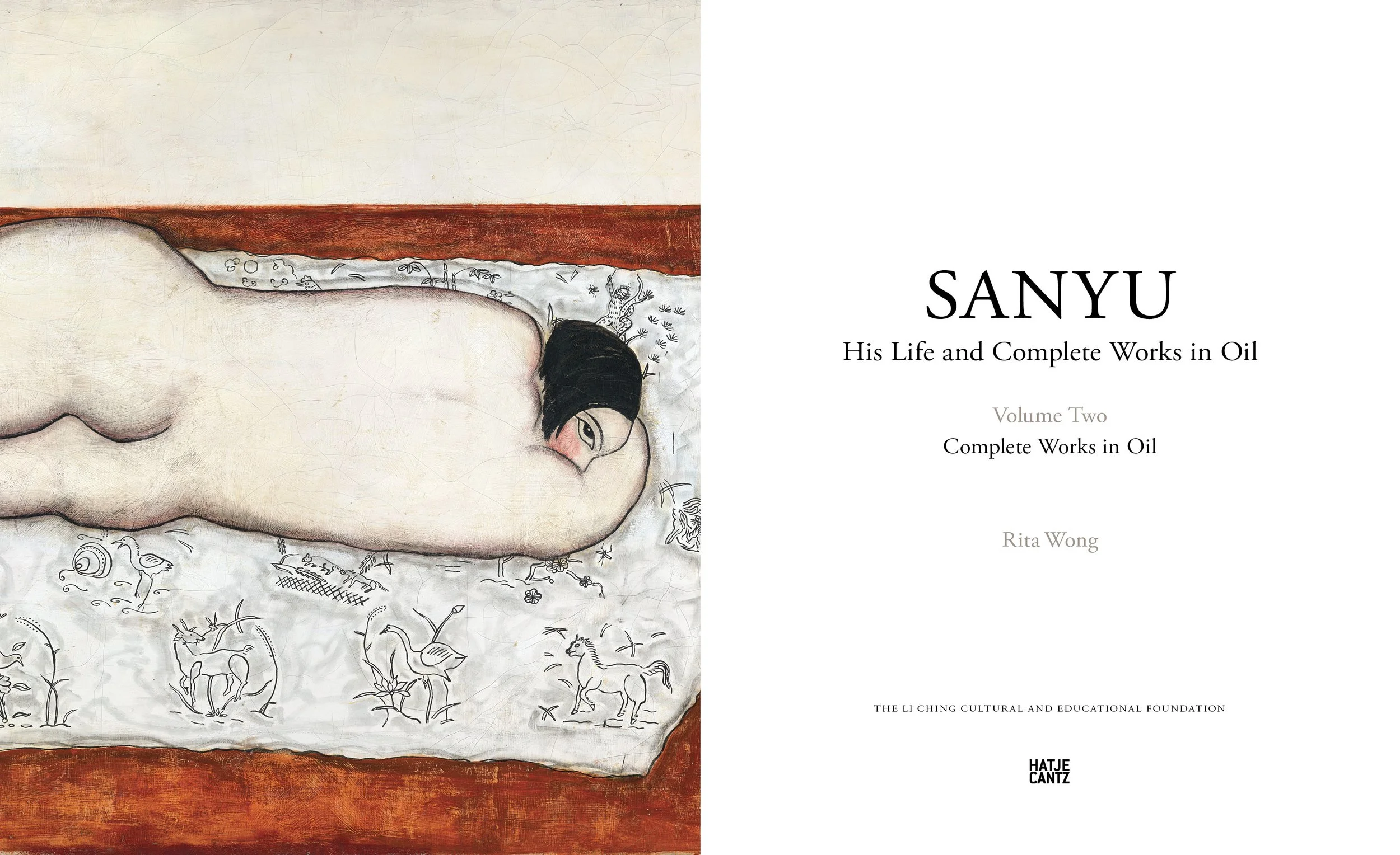 SANYU His Life and Complete Works in Oil, Volume 2, book pages, title page spread.