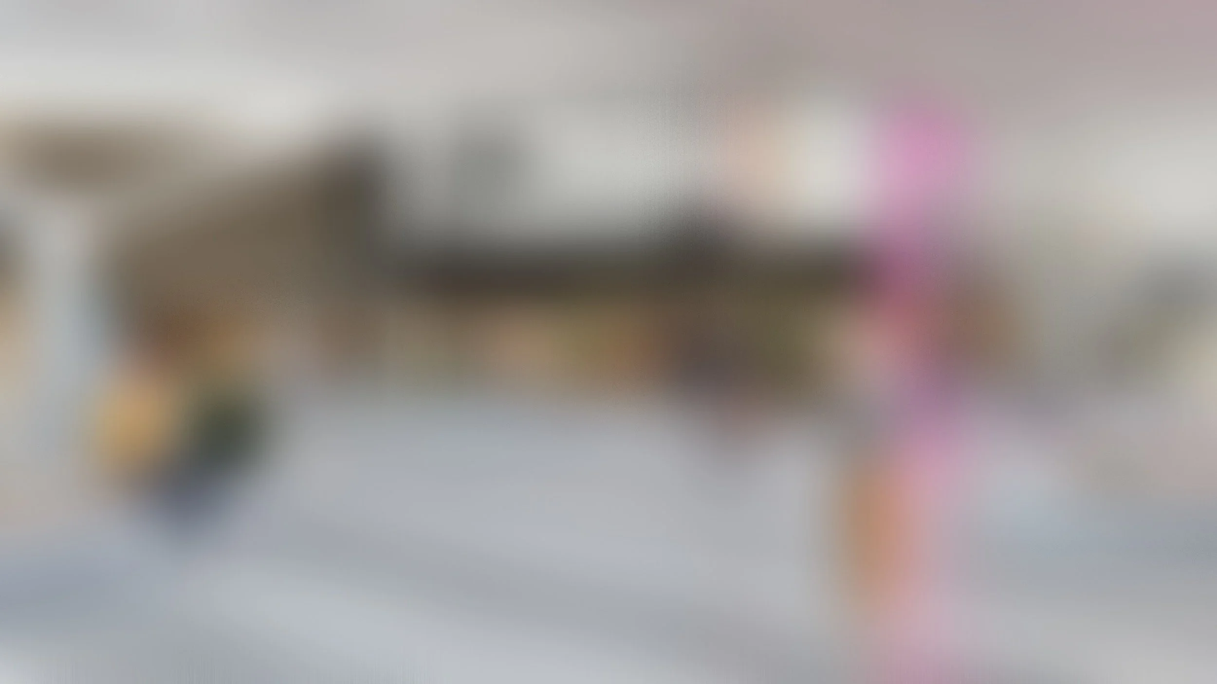 blurred cityscape with people and buildings