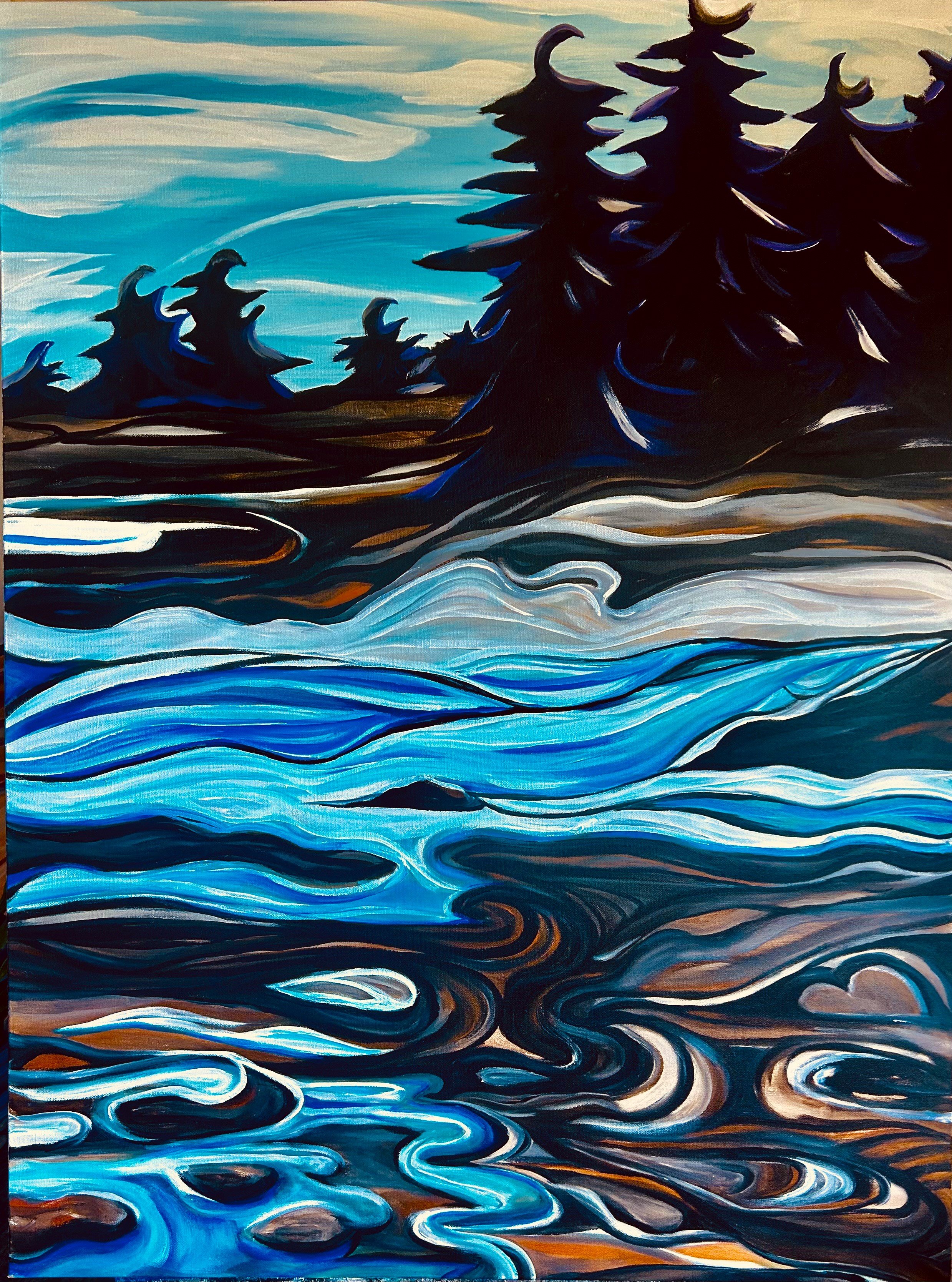 Wild Westcoast Beach 30"x40" SOLD