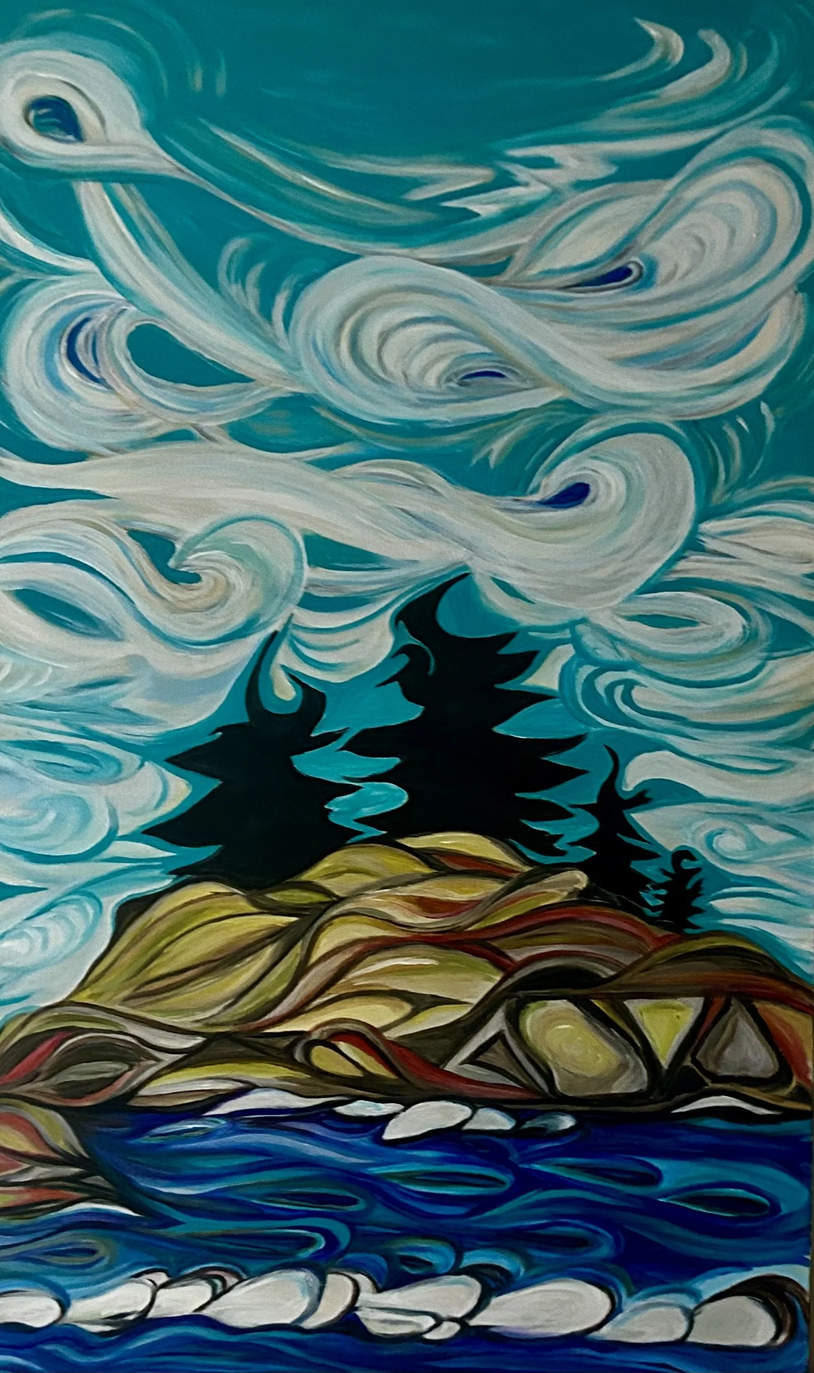 Frank Island 24"x40" Giclee Canvas $500
Original 48"x76" $3500.00