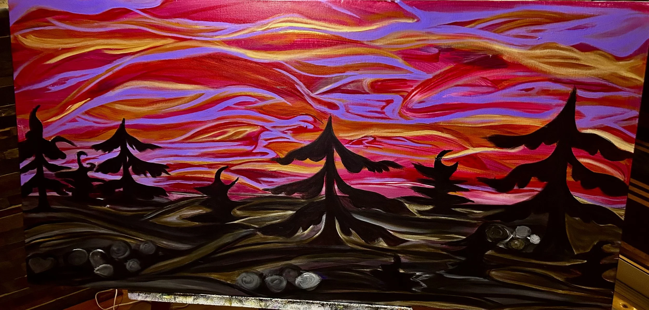 Sooke Sunset 24"x48" SOLD