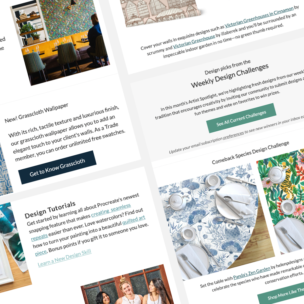 A sample of Spoonflower emails written by Laurie Shipley.