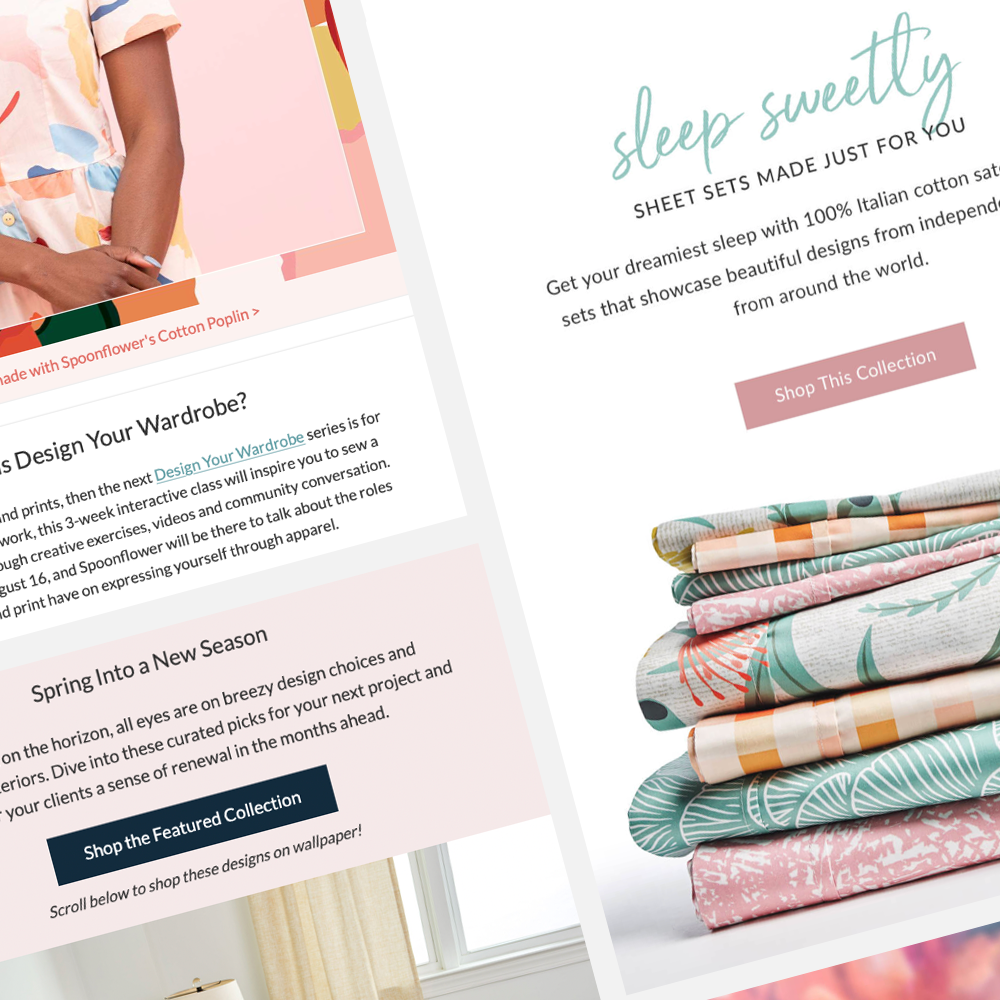 A sample of Spoonflower emails written by Laurie Shipley.