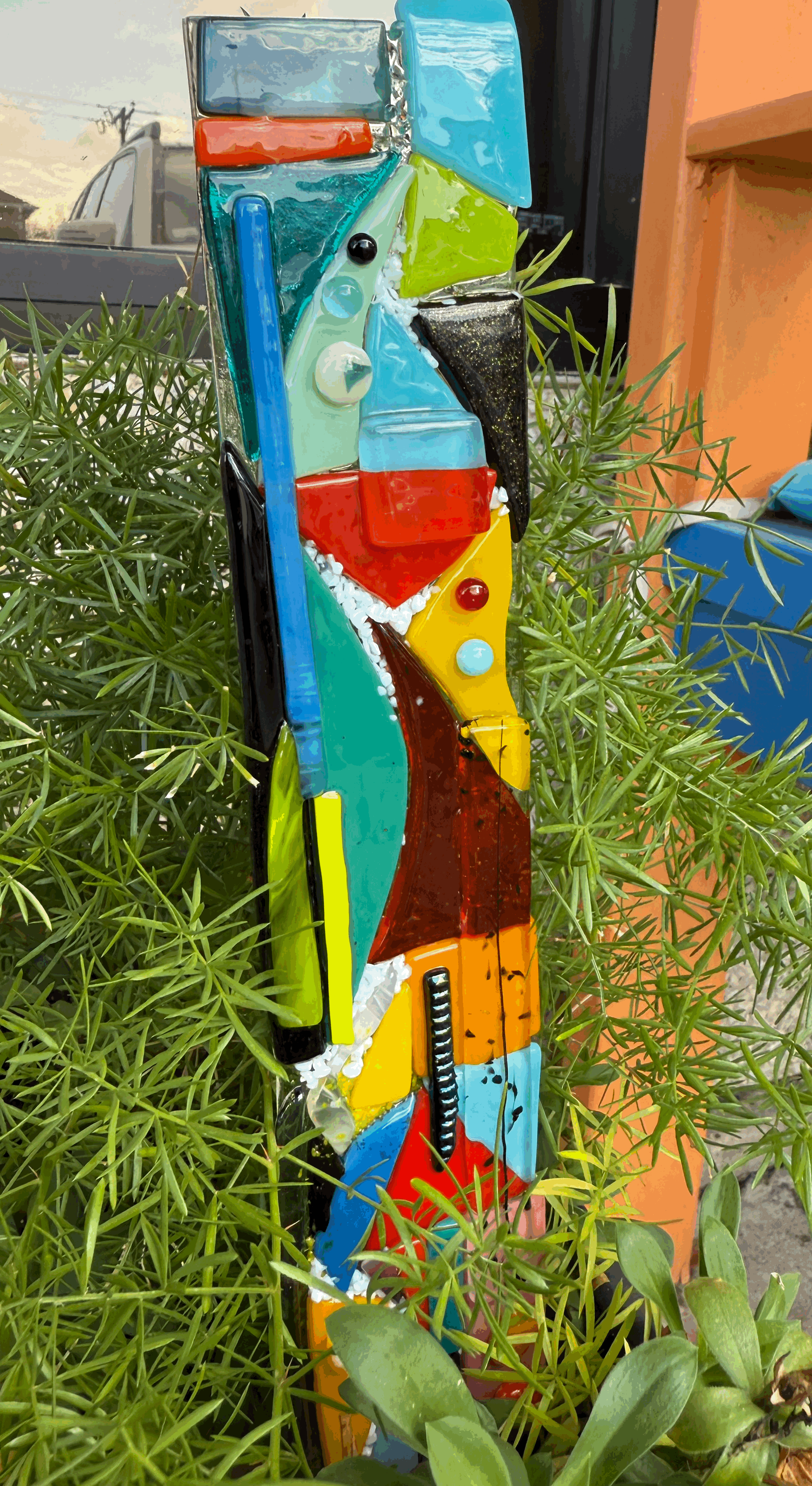 Fused Glass Garden Art