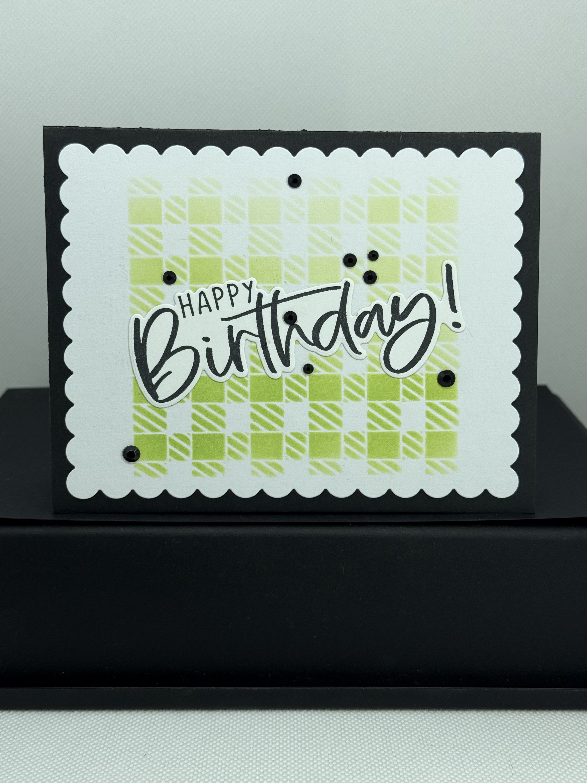 happy birthday green and black