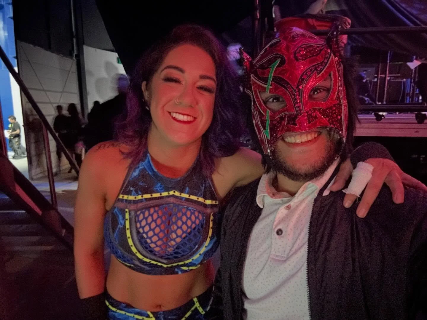 Shoutout to my amiga @itsmebayley for killing it in her @luchalibreaaa debut as the surprise against @ladyflammer_ ! Great physical opening match to set the tone! 

Thanks for allowing me to be apart of your history making moment! Stay #luchalit