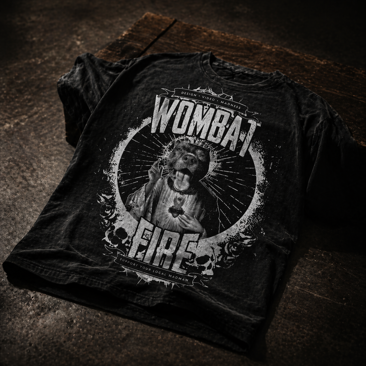 Wombat Fire "Saint PRIMO" Essential Cotton T-Shirt