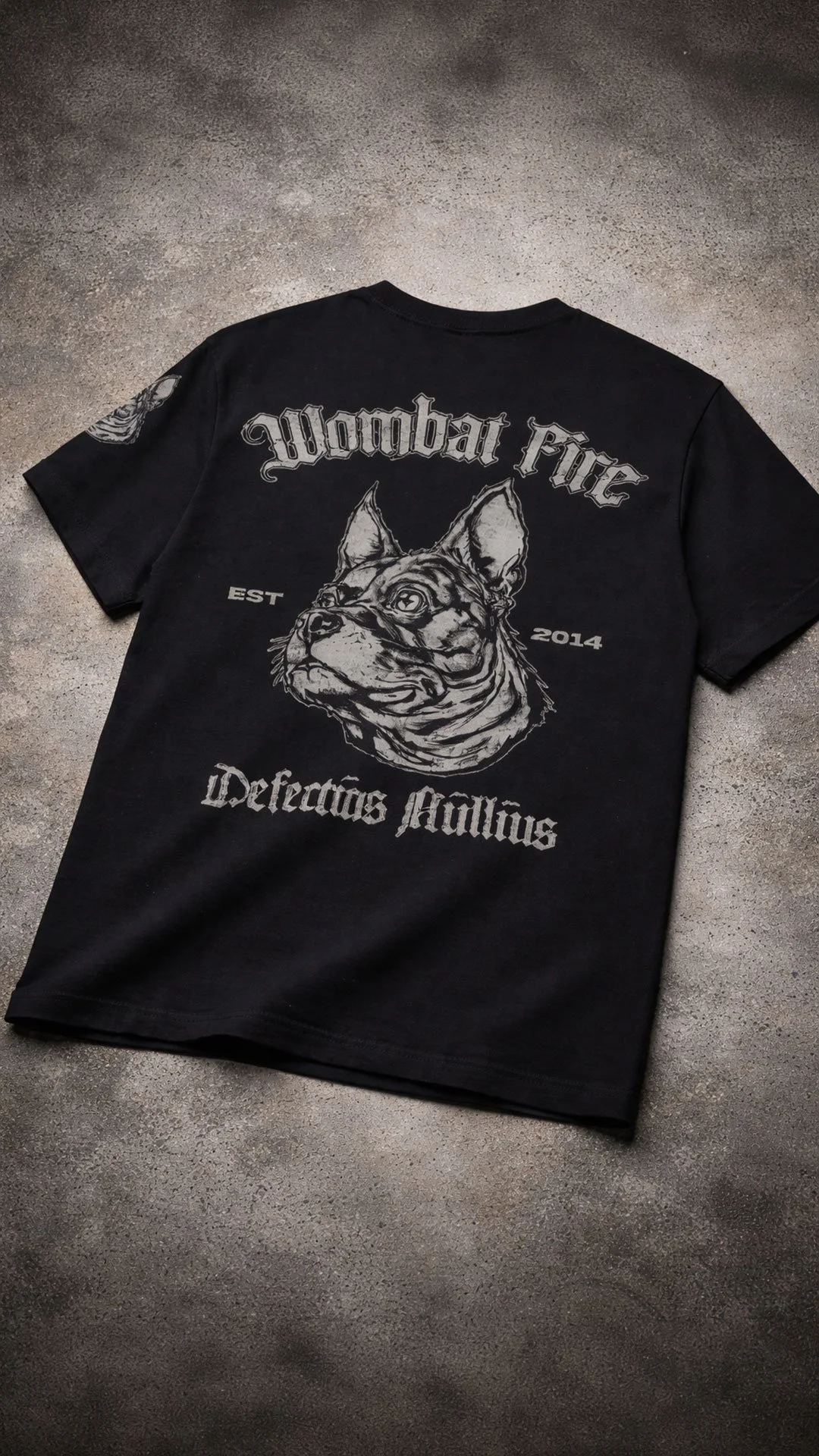 Wombat Fire "EVA" GRAY Essential Heavyweight Cotton T-Shirt