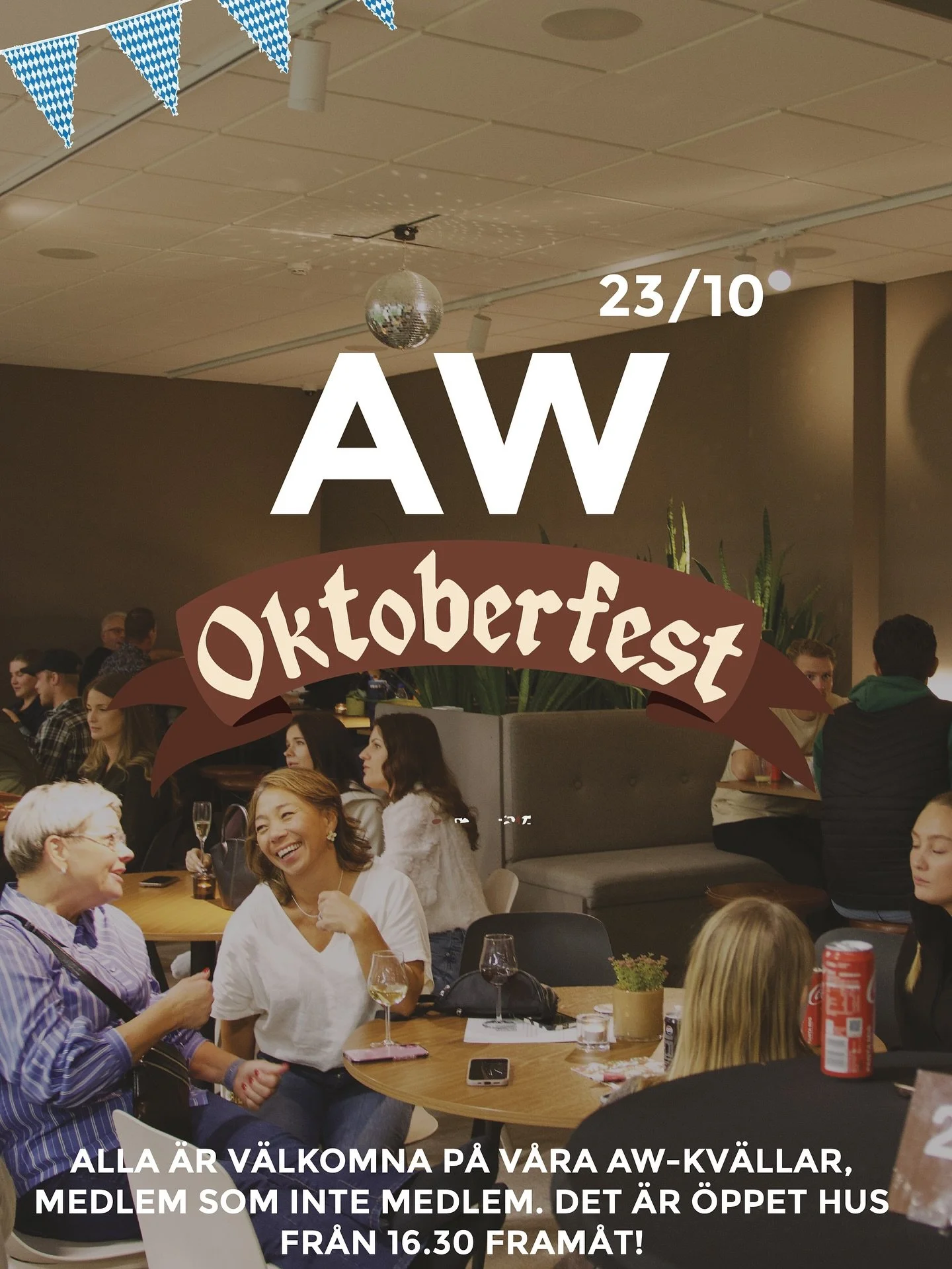 🥨 KLUBBENS OKTOBERFEST 🥨 
AW för oktober står näst på tur och självklart är både mat, dryck & stämning i oktoberfest tema! Medlem som inte medlem, det är öppet hus och ALLA är välko