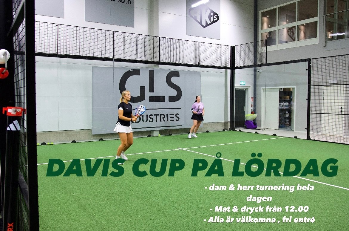 V&auml;lkomna till hallen p&aring; l&ouml;rdag!! D&ouml;rrarna st&aring;r &ouml;ppna f&ouml;r alla som vill kolla p&aring; Padelturnering &amp; umg&aring;s i v&aring;rt vardagsrum , fri entr&eacute; 🎾
Fr&aring;n 12.00 s&auml;ljer vi mat &amp; dryck.