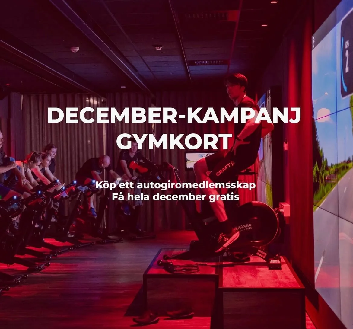 DECEMBER KAMPANJEN - bli medlem hos oss!!
F&aring; hela december m&aring;nad gratis vid k&ouml;p av ett medlemskap p&aring; autogiro. Som medlem hos oss p&aring; klubben f&aring;r du tillg&aring;ng till v&aring;rt Gym, alla v&aring;ra pass, bastu, lo
