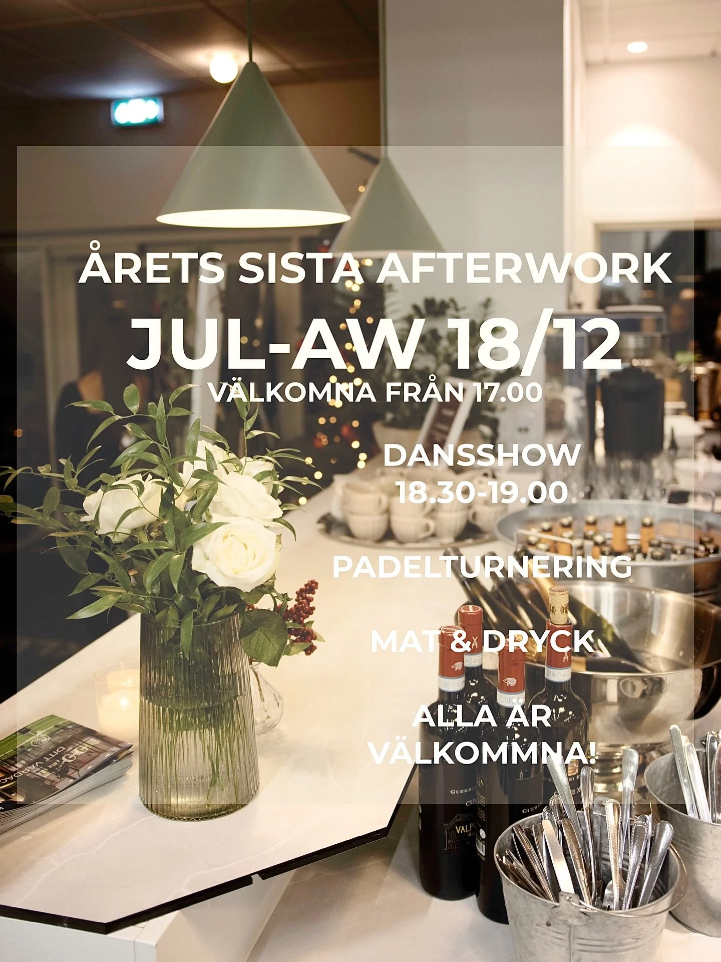 &Aring;RETS SISTA AW DEN 18/12 🎅🏼✨🍷
V&auml;lkomna till vardagsrummet f&ouml;r &auml;nnu en h&auml;rlig kv&auml;ll tillsammans. Alla &auml;r v&auml;lkomna fr&aring;n 17.00!! Dessutom f&aring;r vi denna kv&auml;ll inte bara se underh&aring;llande pa