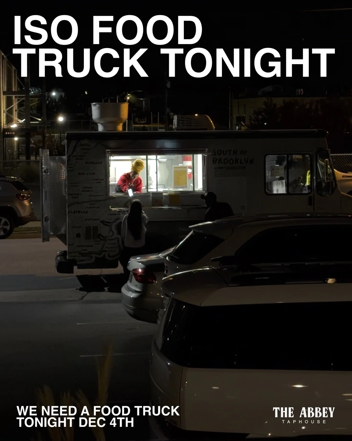 Are you a food truck? We are looking for a food truck to come through tonight from 6-9pm for our vibrant trivia night!