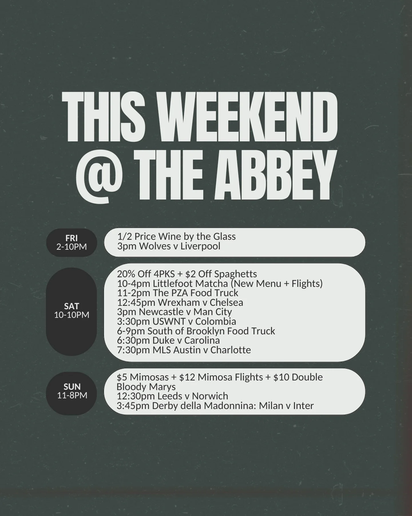 A major lineup this weekend 💪