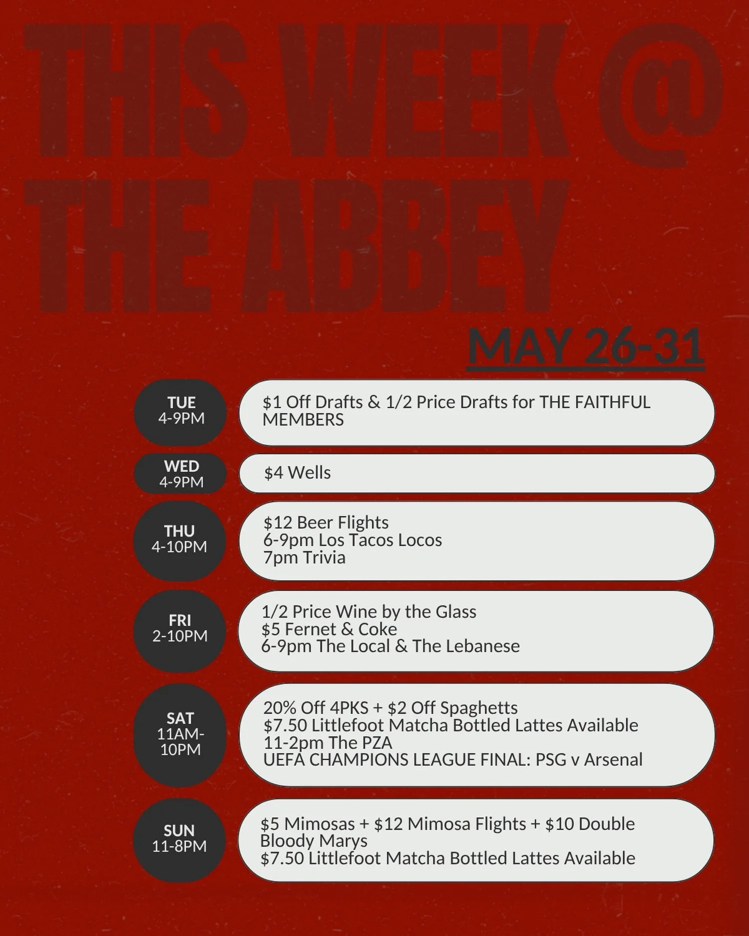 Come and see us this week ✌️