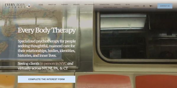 Homepage of Every Body Therapy, a psychotherapy practice offering EMDR therapy in New York City.