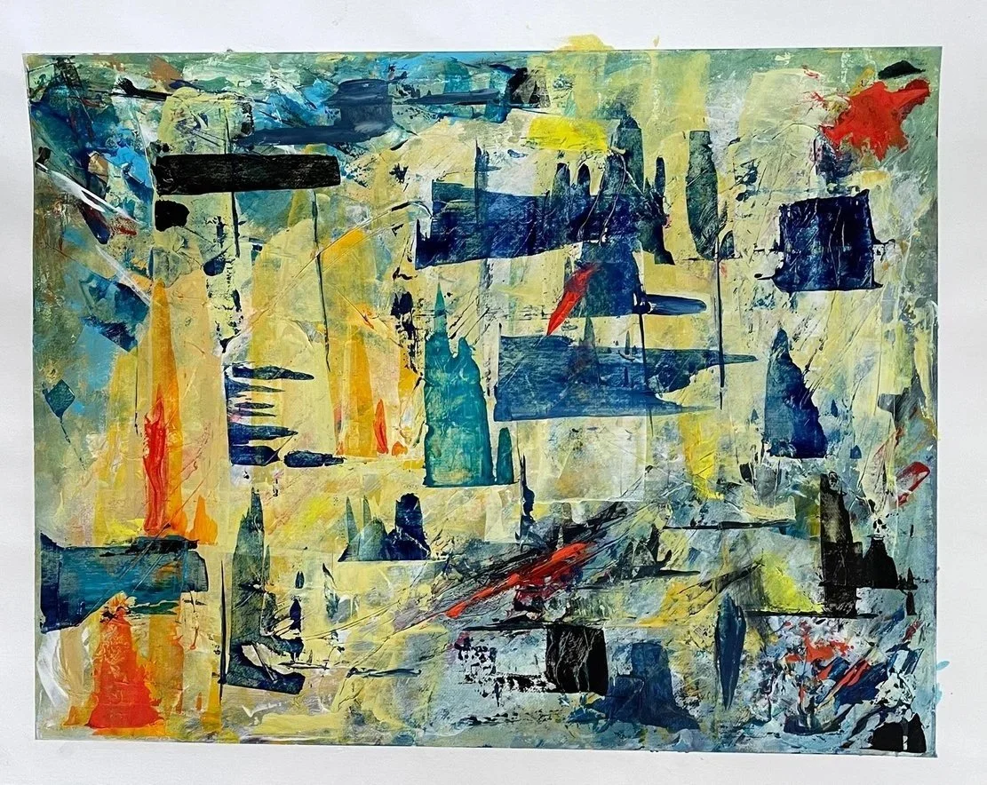 City Lights, Acrylic on 400g paper, 400 x 300mm, Unmounted $185.00