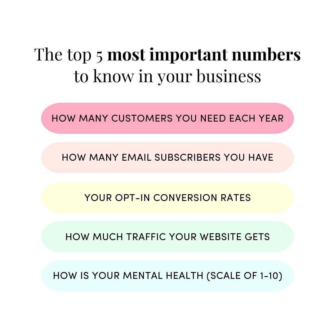 Screw followers, THIS is what matters 👇🏻
⠀⠀⠀⠀⠀⠀⠀⠀⠀
The top 5 most important numbers to know in your business:
⠀⠀⠀⠀⠀⠀⠀⠀⠀
❤️ How many customers you need each year
⠀⠀⠀⠀⠀⠀⠀⠀⠀
This tells you how many actual sales you need to make. No more picking income