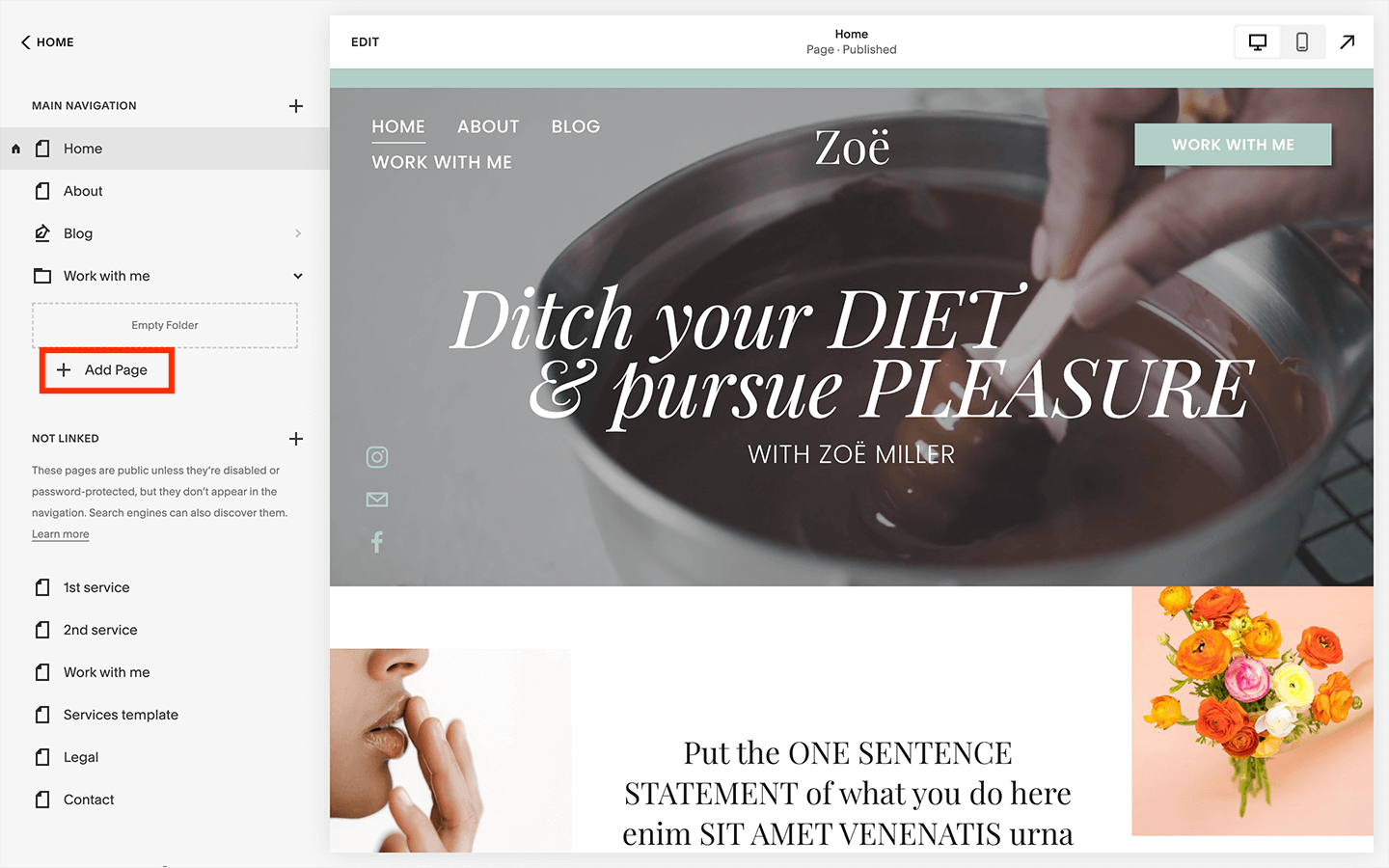 How to add a drop down navigation menu in squarespace squarespace