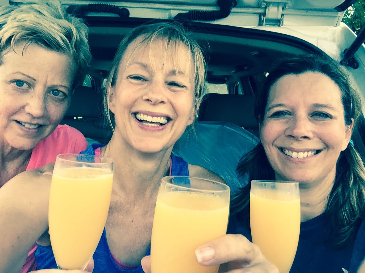 Post run mimosas