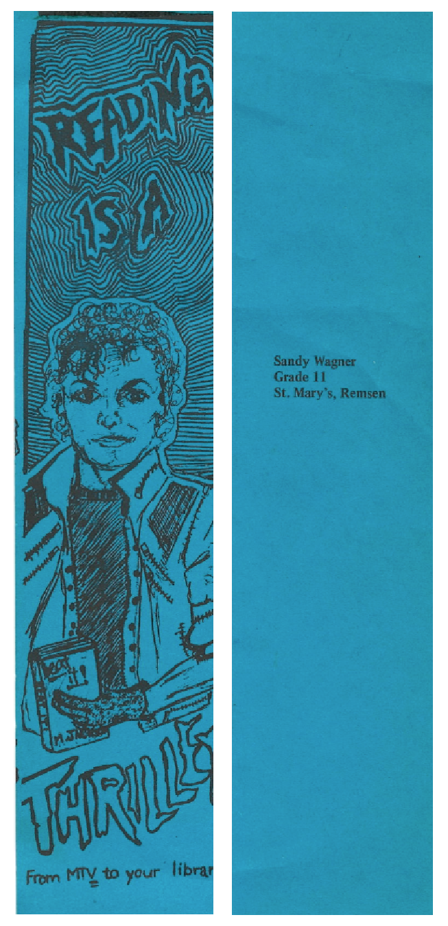 I won a bookmark contest in 1983