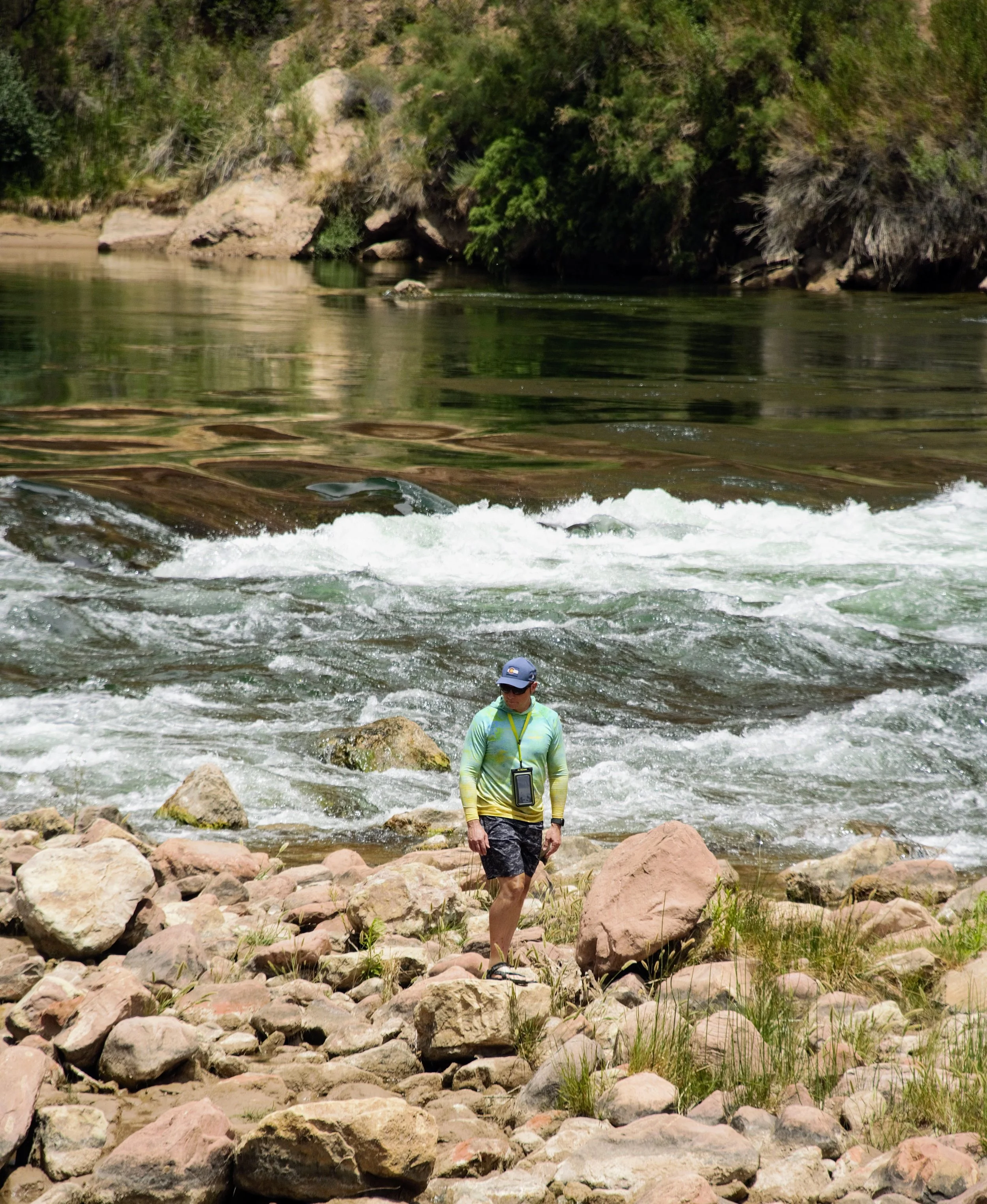 Garrett checking out the terrain