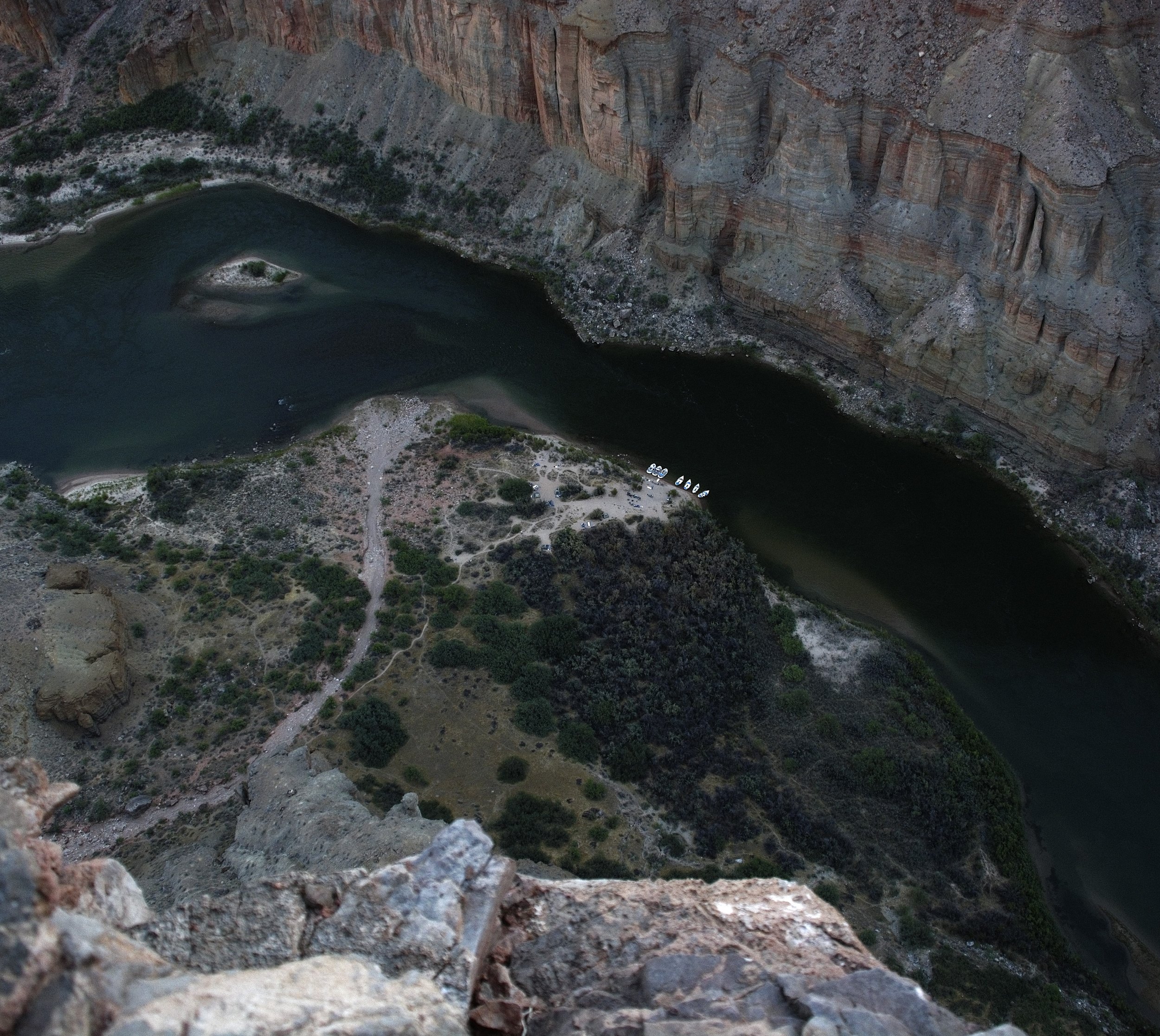 Campsite view from the top