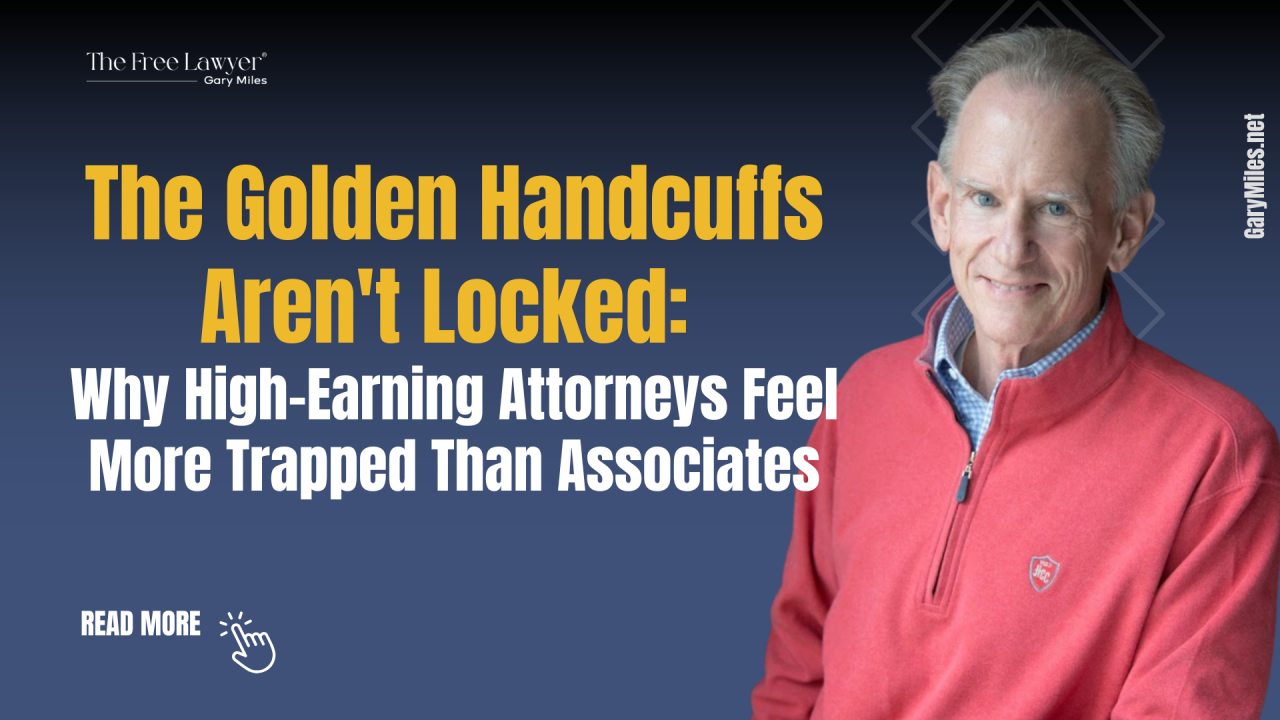 The Golden Handcuffs Aren't Locked: Why High-Earning Attorneys Feel More Trapped Than Associates