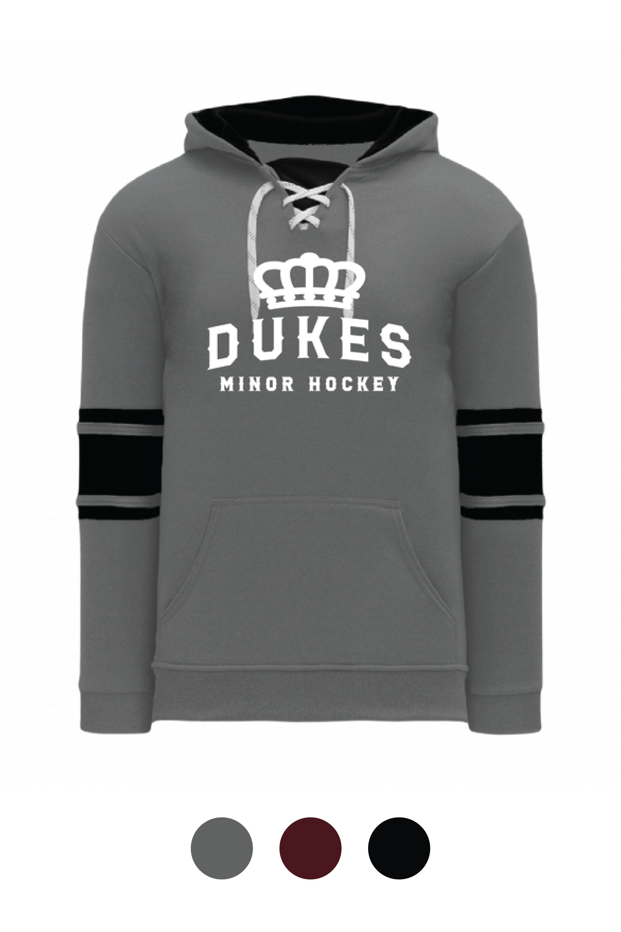 DOURO MINOR HOCKEY ATHLETIC FLEECE HOODIE (CHARCOAL + BLACK)