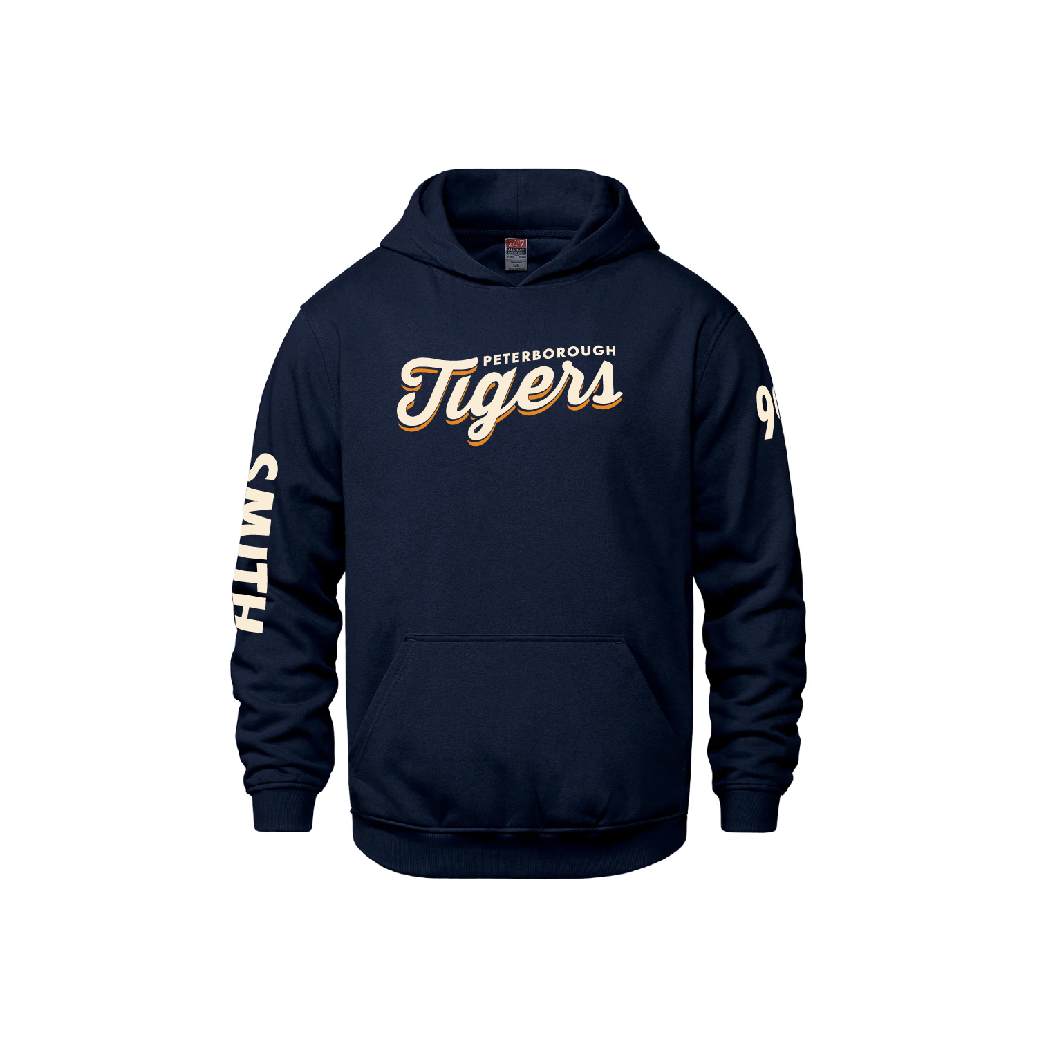 TIGERS SCRIPT HOODIE (NAVY)