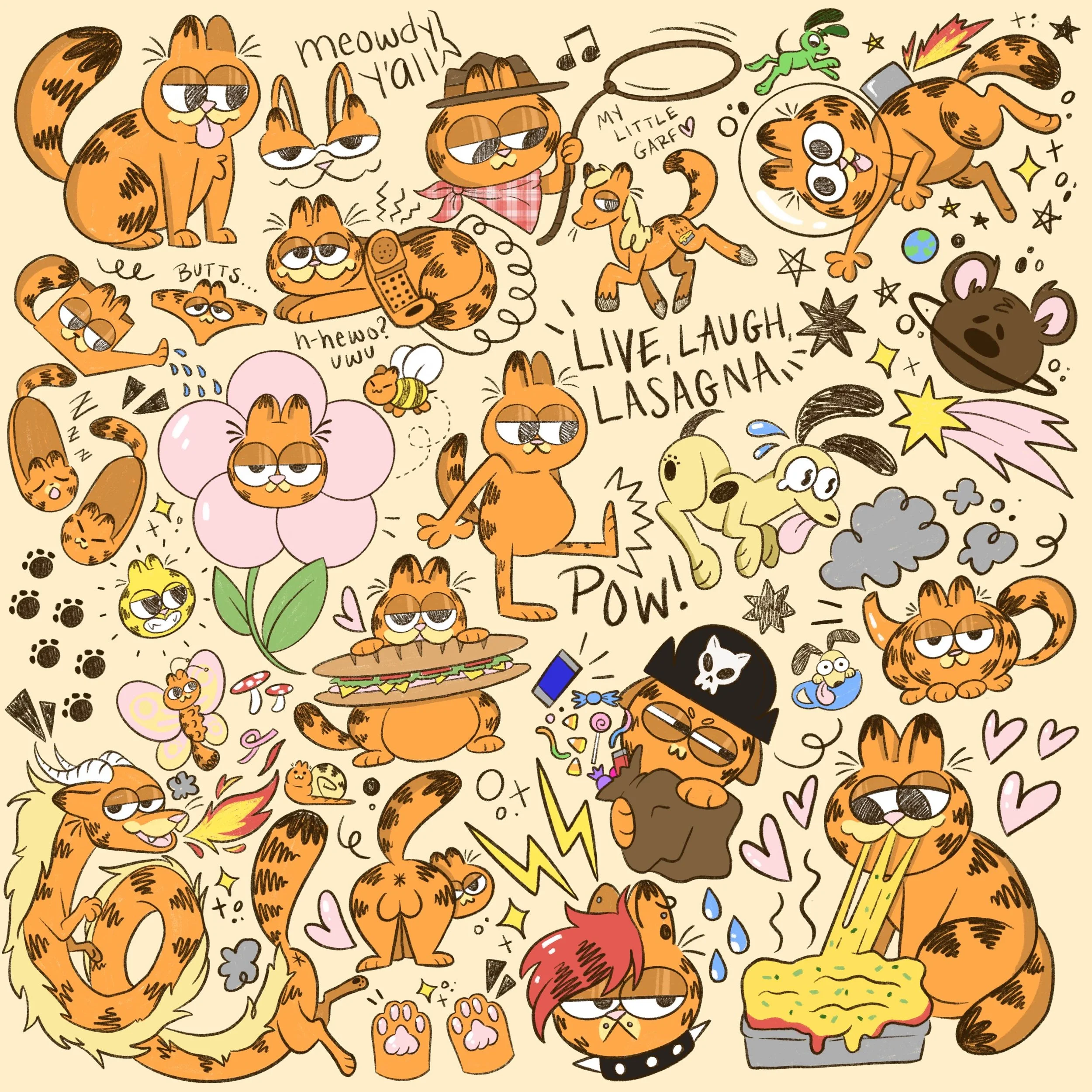 Garfield Collage print