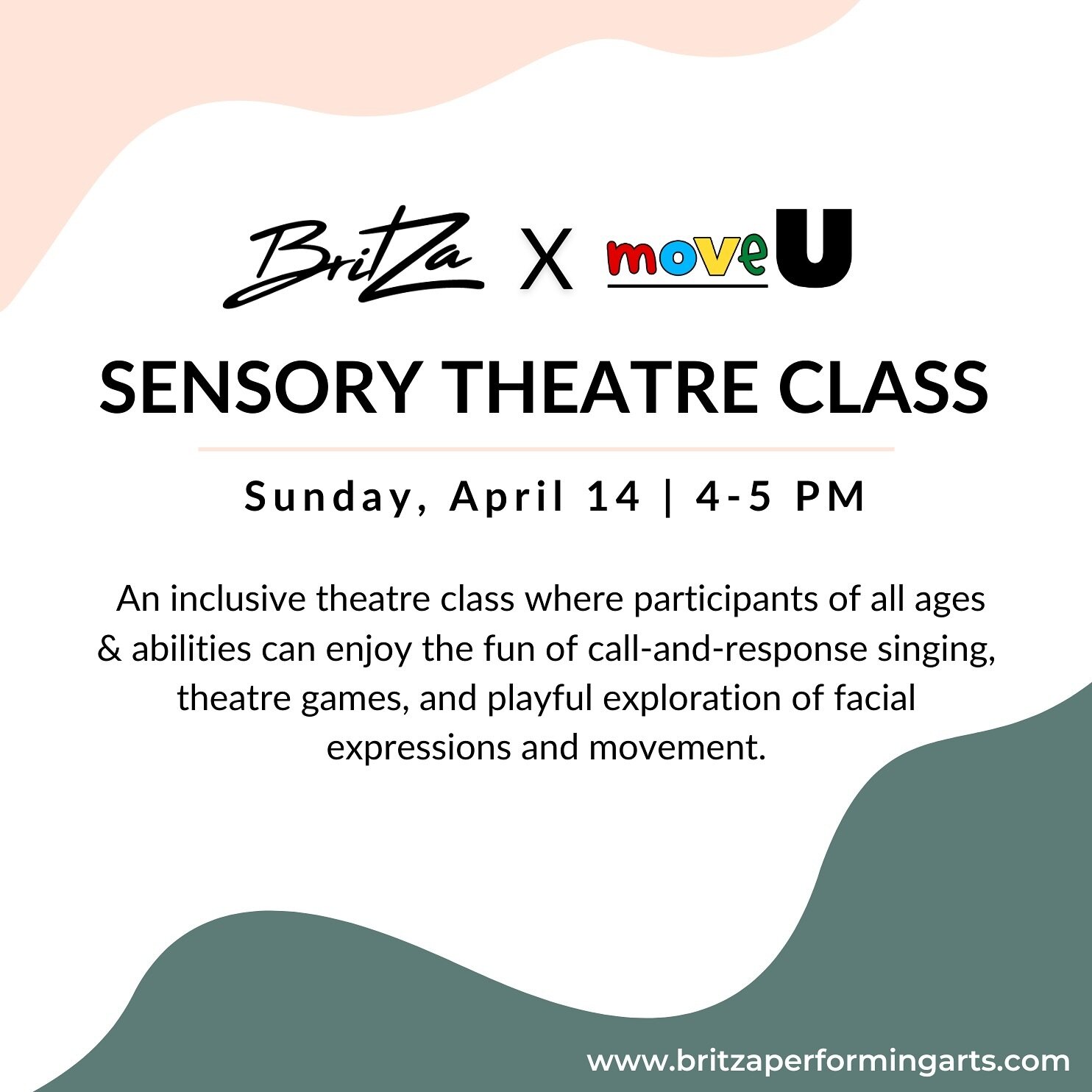 Join us for an inclusive theatre class where participants of all ages &amp; abilities can enjoy the fun of call-and-response singing, theatre games, and playful exploration of facial expressions and movement. This class is a great introduction to the