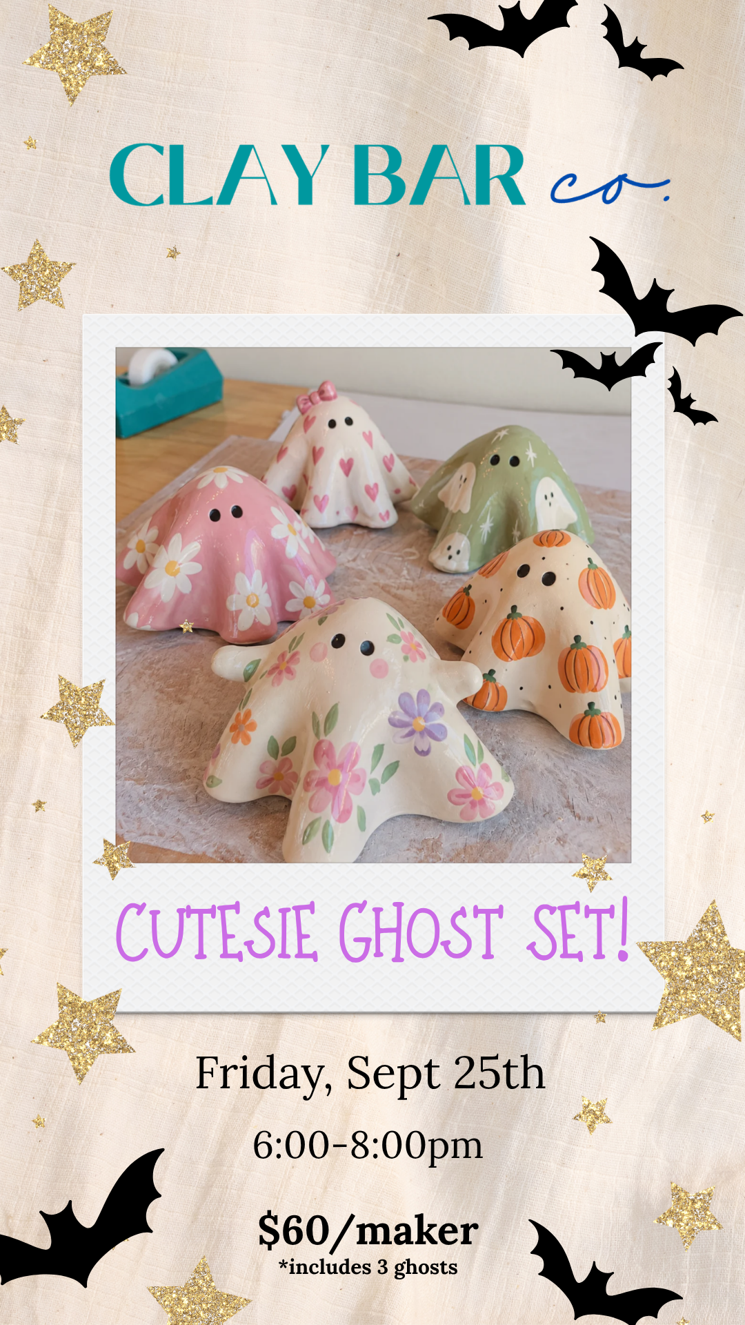 9/25 CUTSIE GHOST SET  Handbuilding Workshop