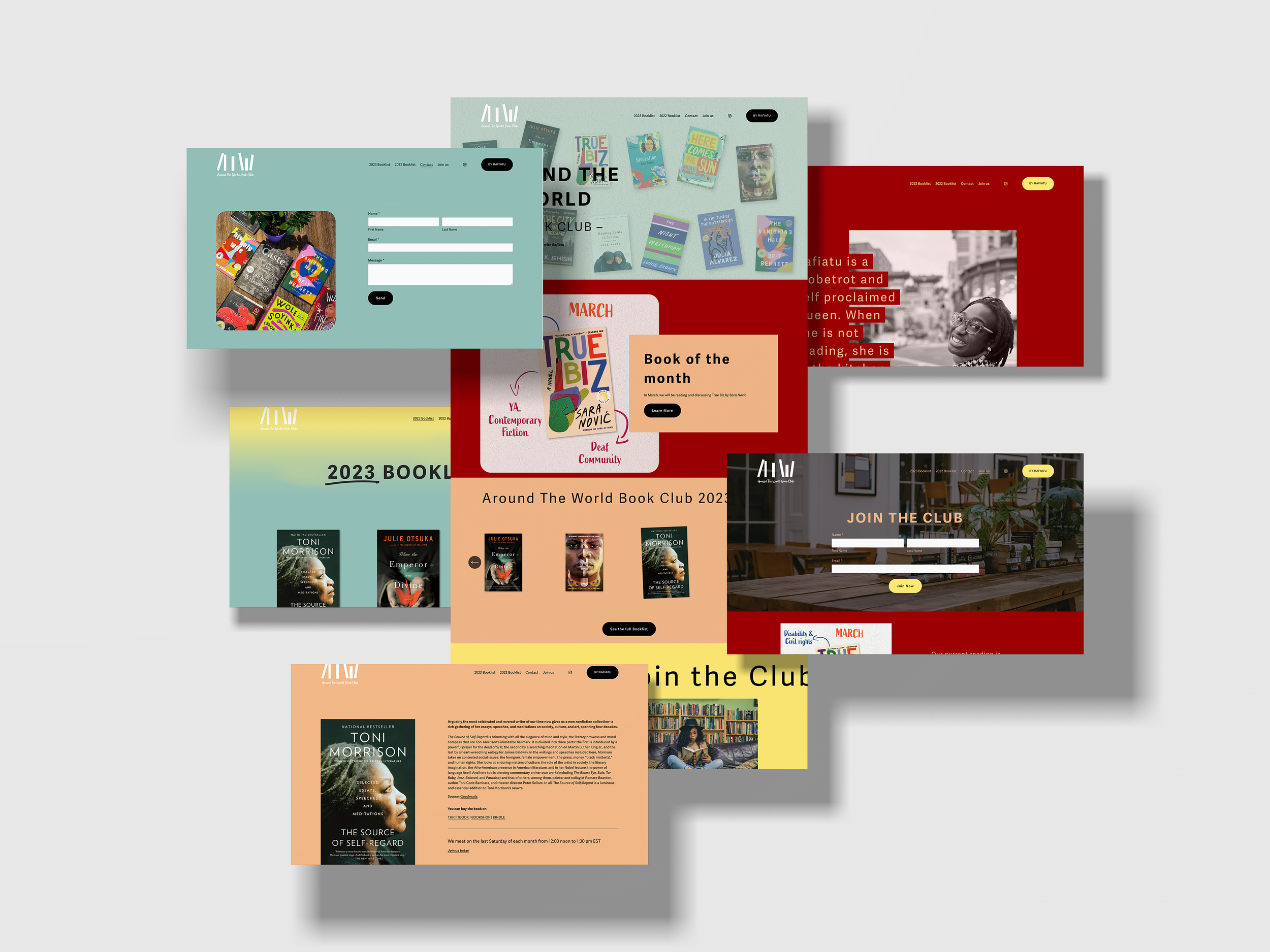 Around the world Bookclub - Identity Branding and Website design