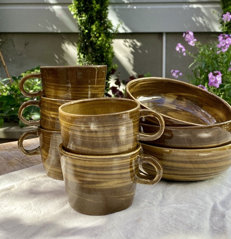 Amber Marbled Coffee Cup