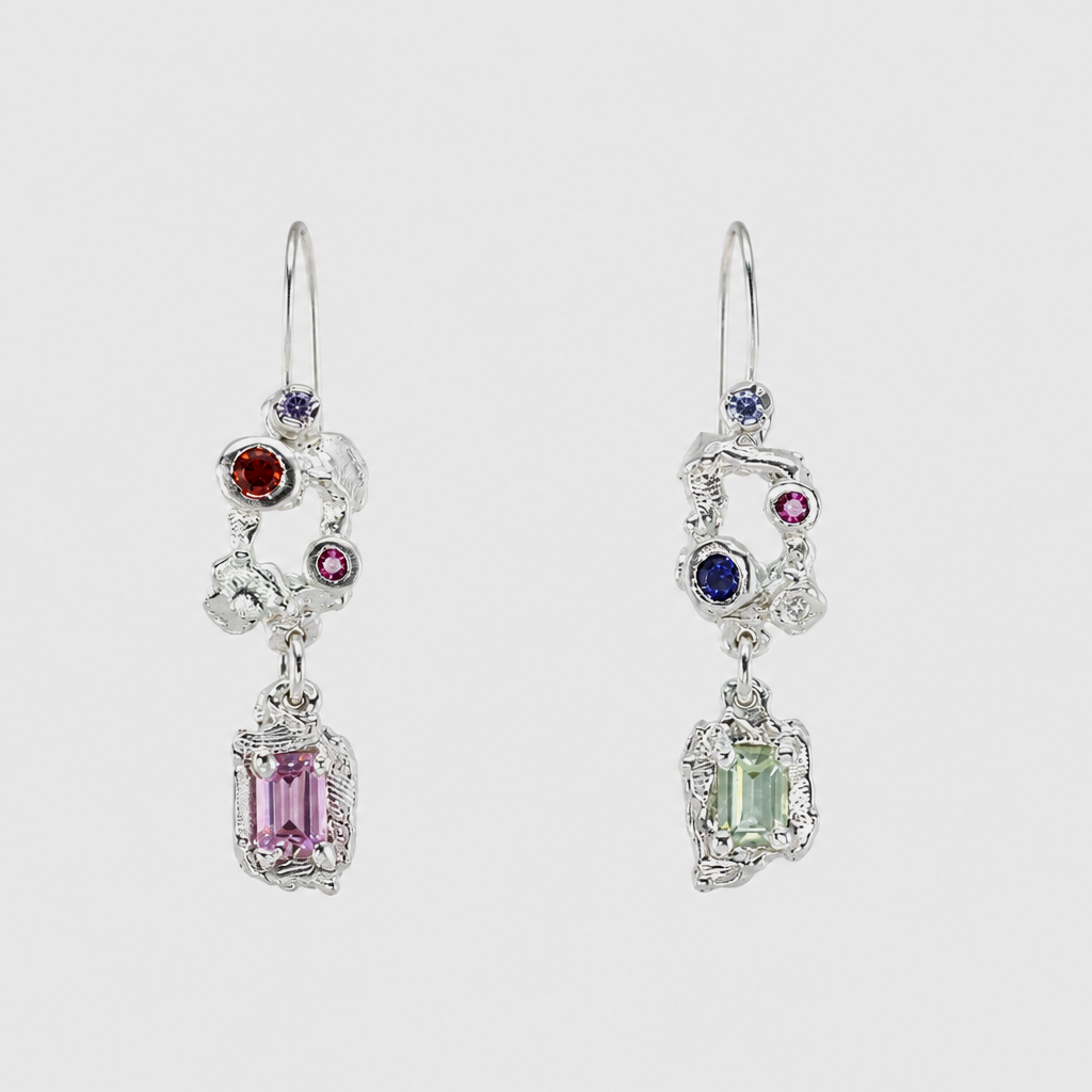 Charmed Earrings (mint and pink)