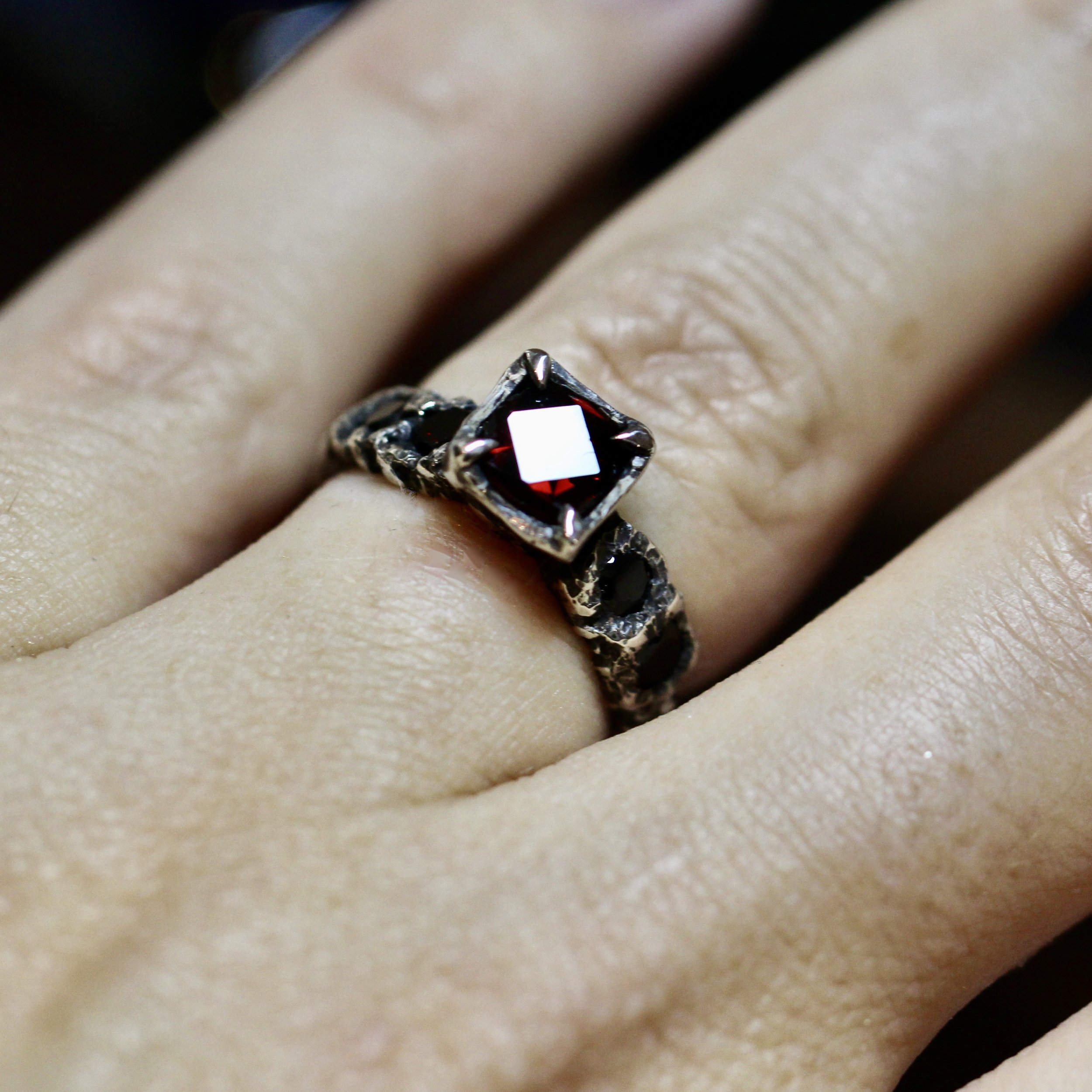 Pyrope Garnet engagement Ring