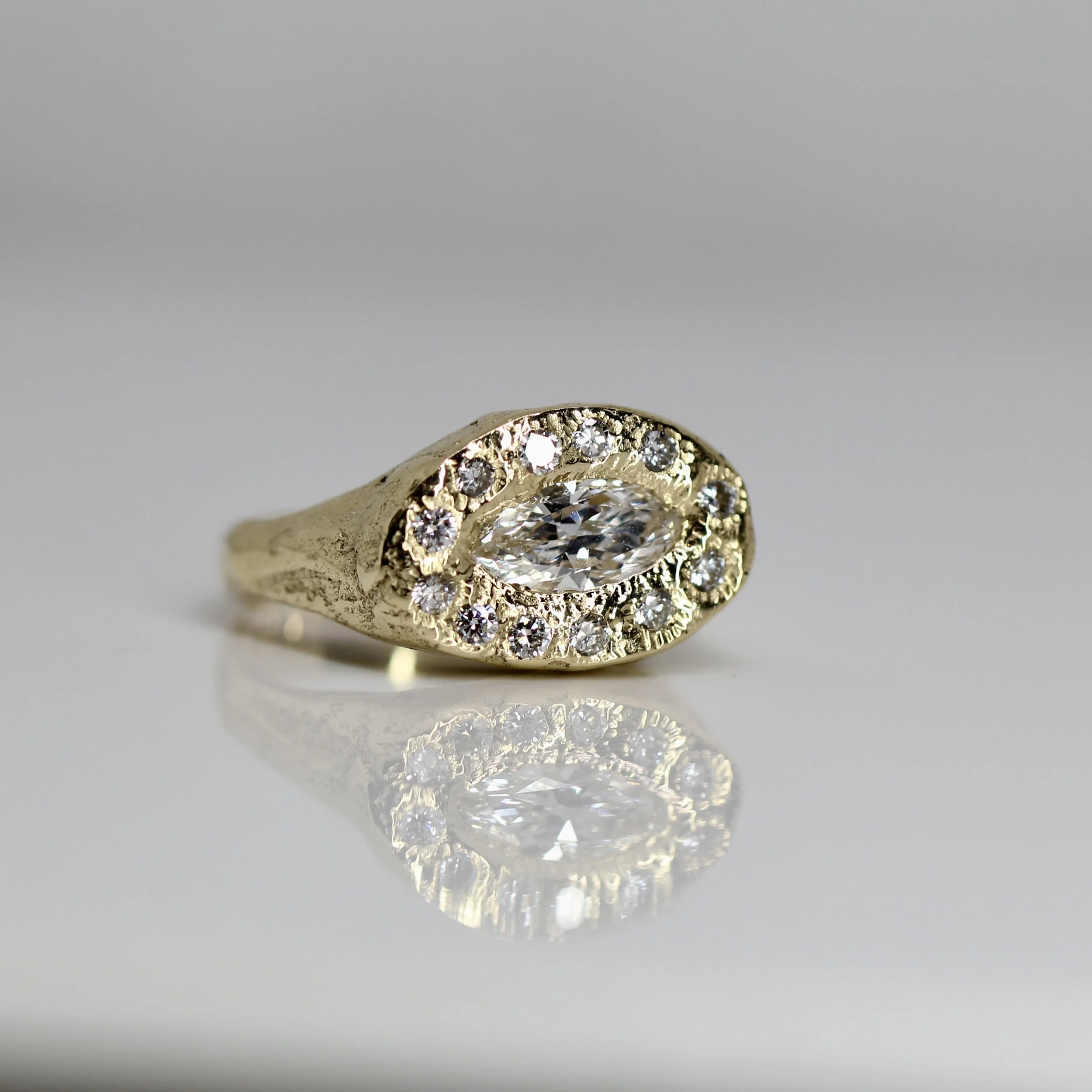 Halo Signet Ring