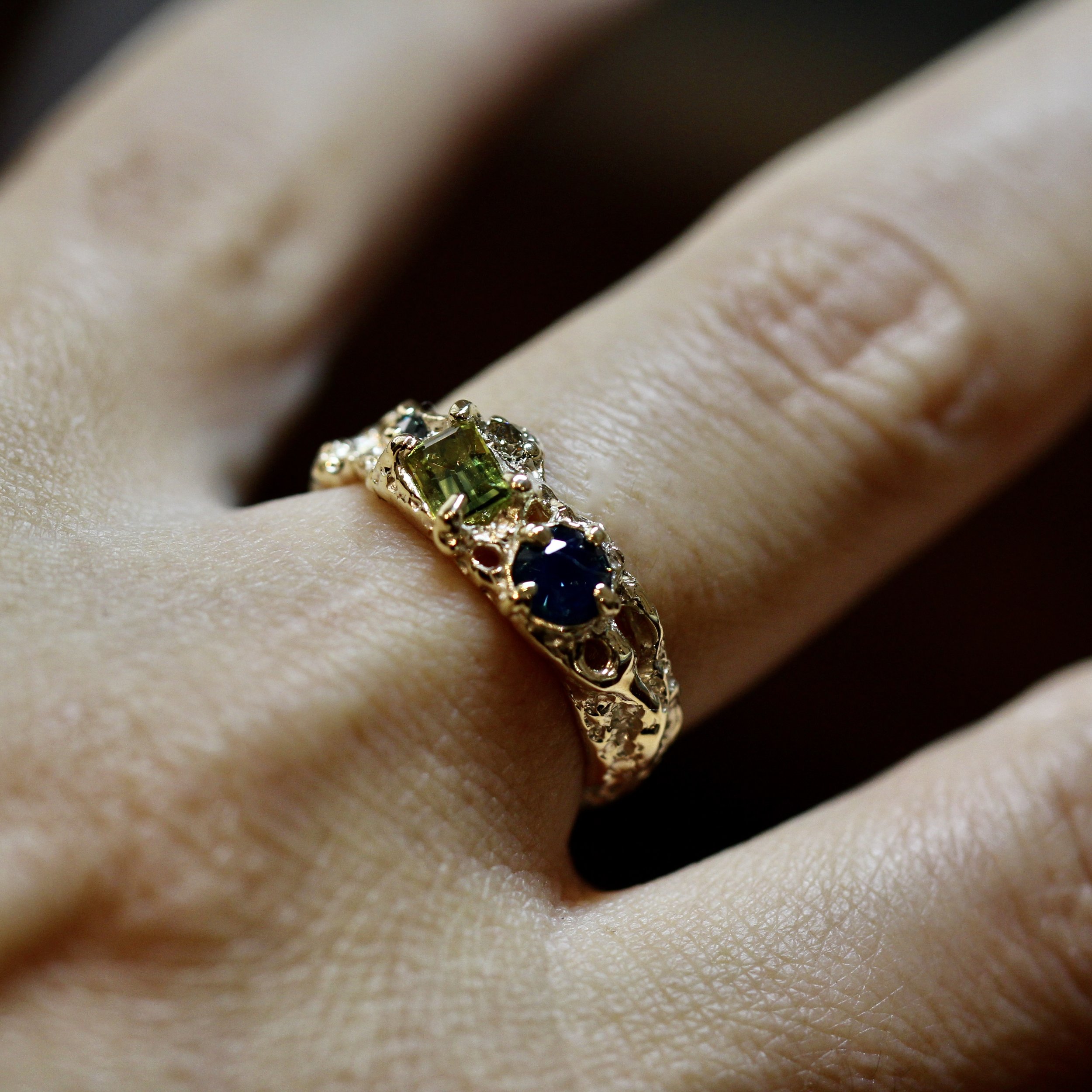 Molten Sapphire Ring