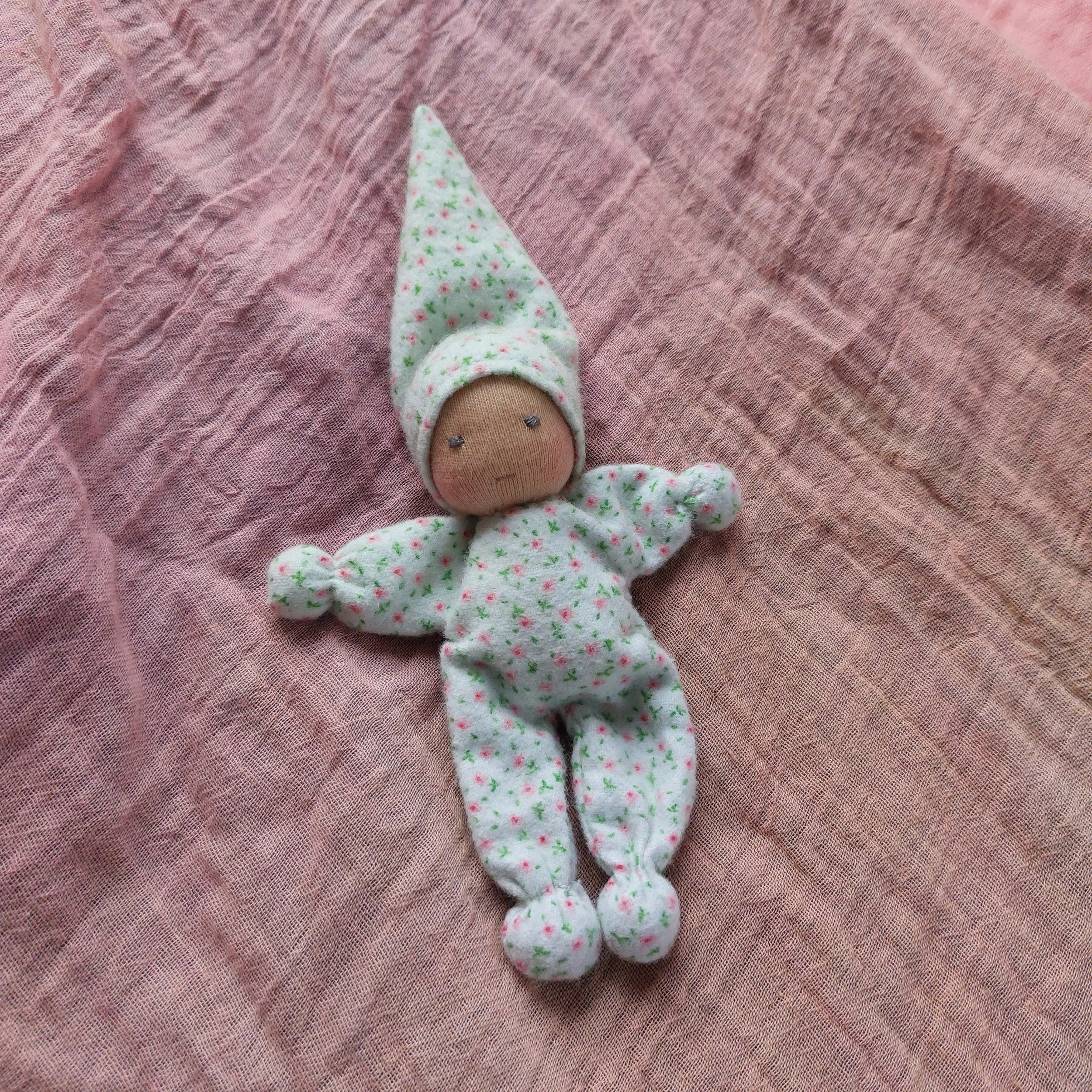 Poppit Doll - Mint and Blossoms